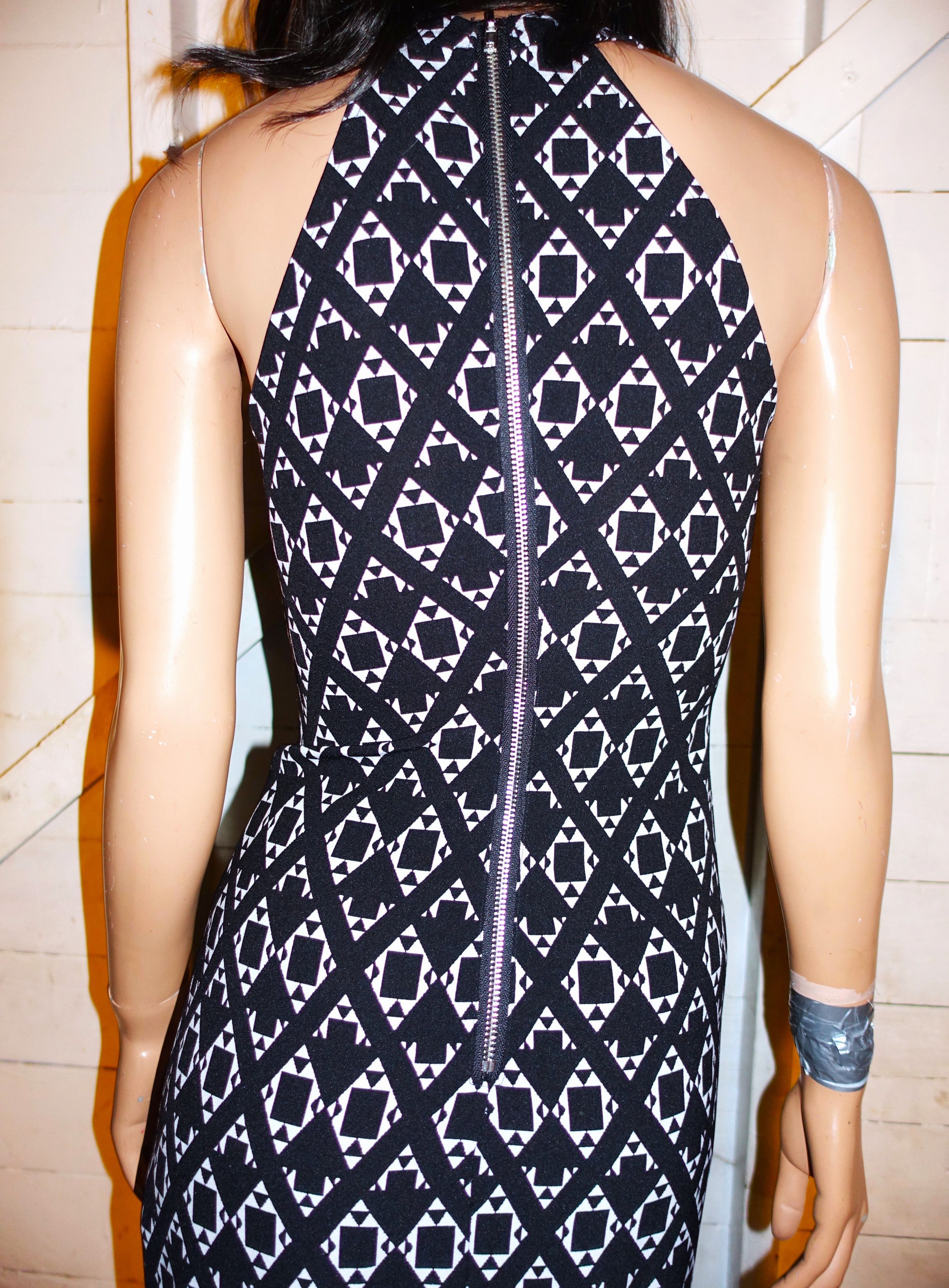 H&M H&M Cochella Black White Fringe Dress 6 Size M / US 6-8 / IT 42-44 - 6 Thumbnail
