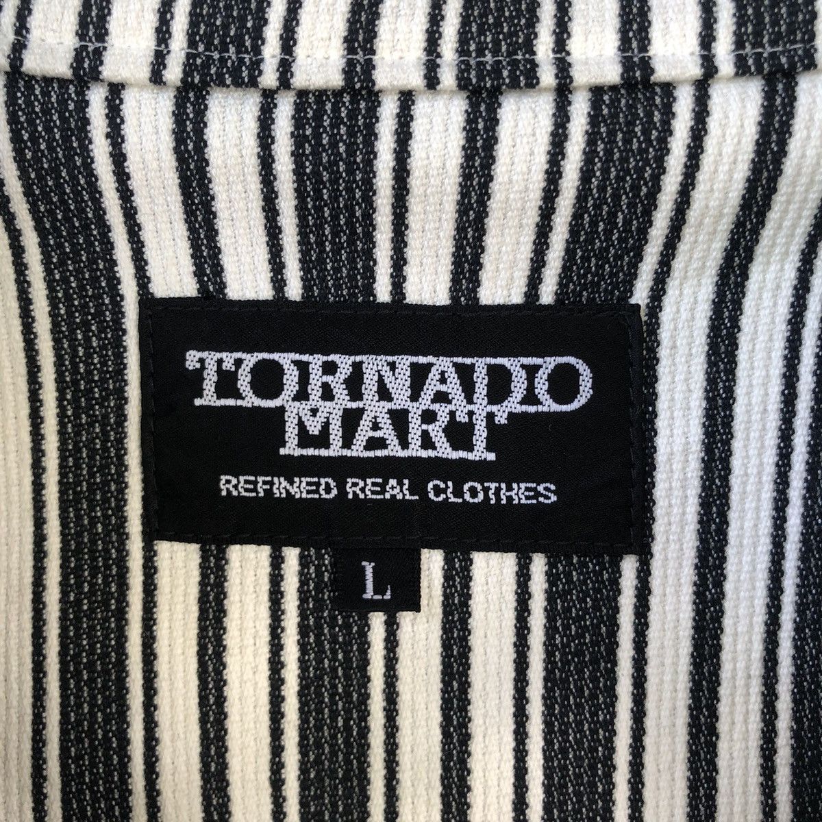 Tornado Mart TORNADO MART Japan Lace-Up Striped Long Sleeve Shirt Size US M / EU 48-50 / 2 - 12 Thumbnail