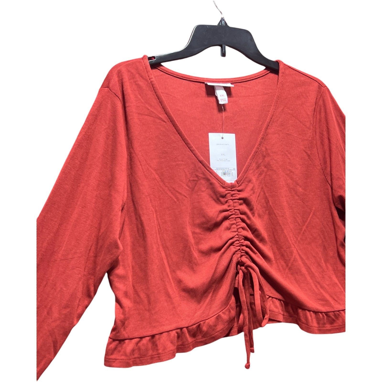 Other Isabel Maternity- Women's Long Sleeve Ruched Ruffle Crop Top Size XXL / US 16-18 / IT 52-54 - 11 Thumbnail