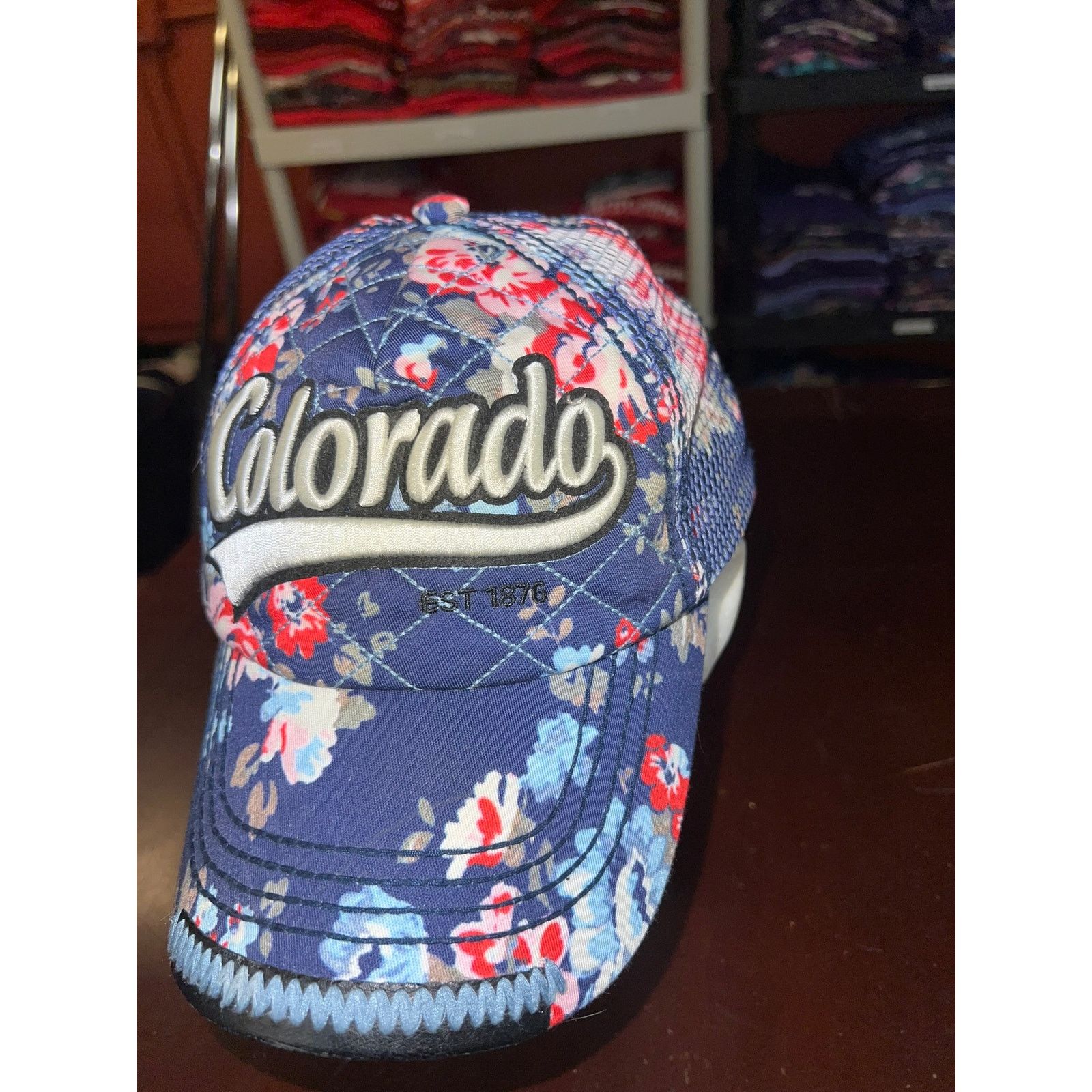 Robin Ruth Robin Ruth Colorado Hat Floral Flower Blue Snapback Headwear Size ONE SIZE - 4 Thumbnail
