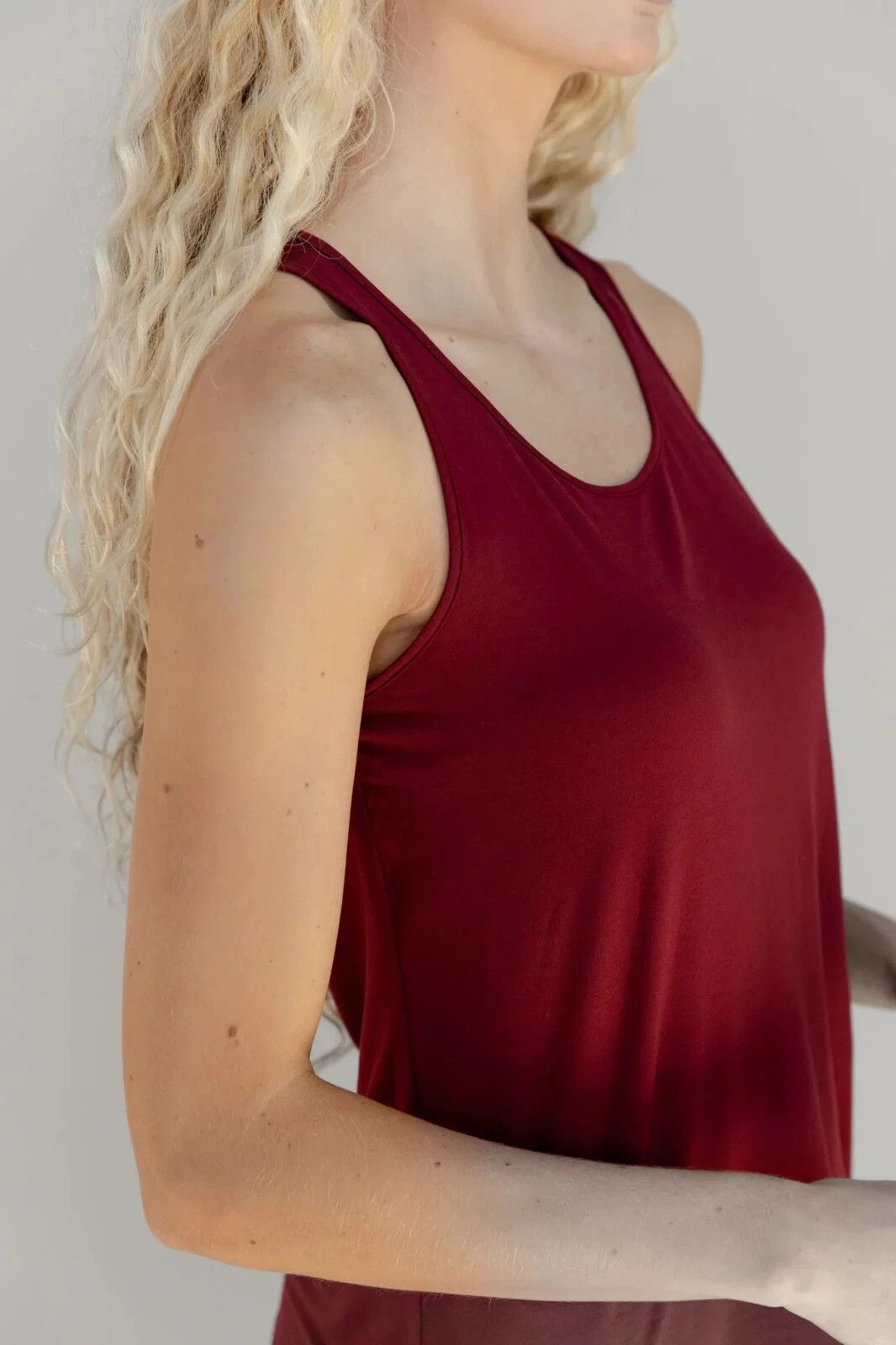 Other Cozy Earth XXXL Bamboo Lounge Tank NWT Pomegranate Top Size 3XL / US 20-22 - 2 Thumbnail