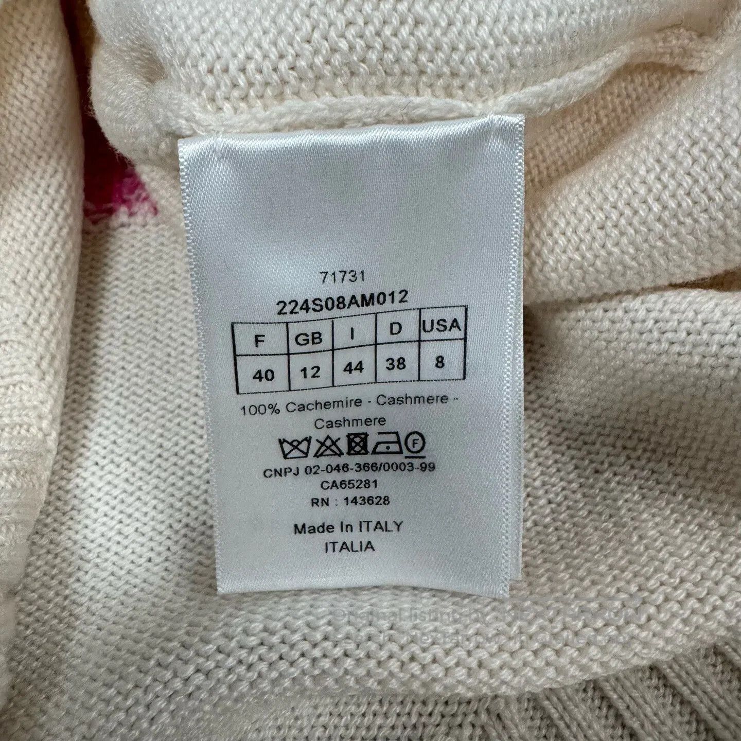 Dior Dior Large logo cashmere knit sweater| Size L / US 10 / IT 46 - 8 Thumbnail