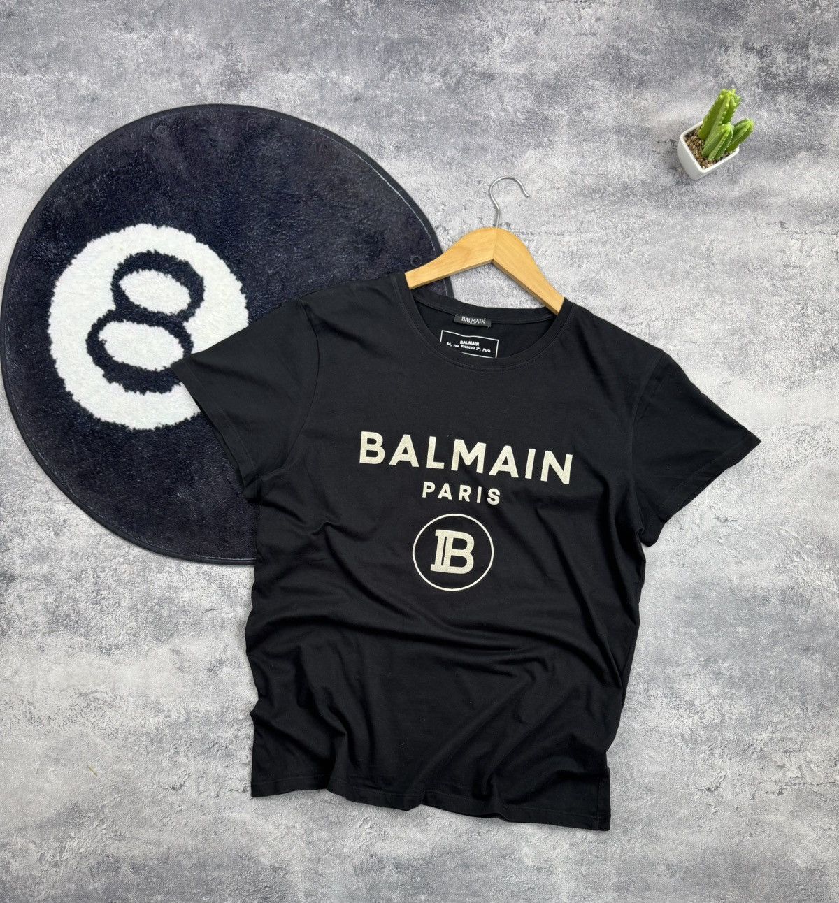 Balmain Balmain t-shirt Men Center Logo PARIS BLACK tee size XXL Size US XXL / EU 58 / 5 - 1 Thumbnail
