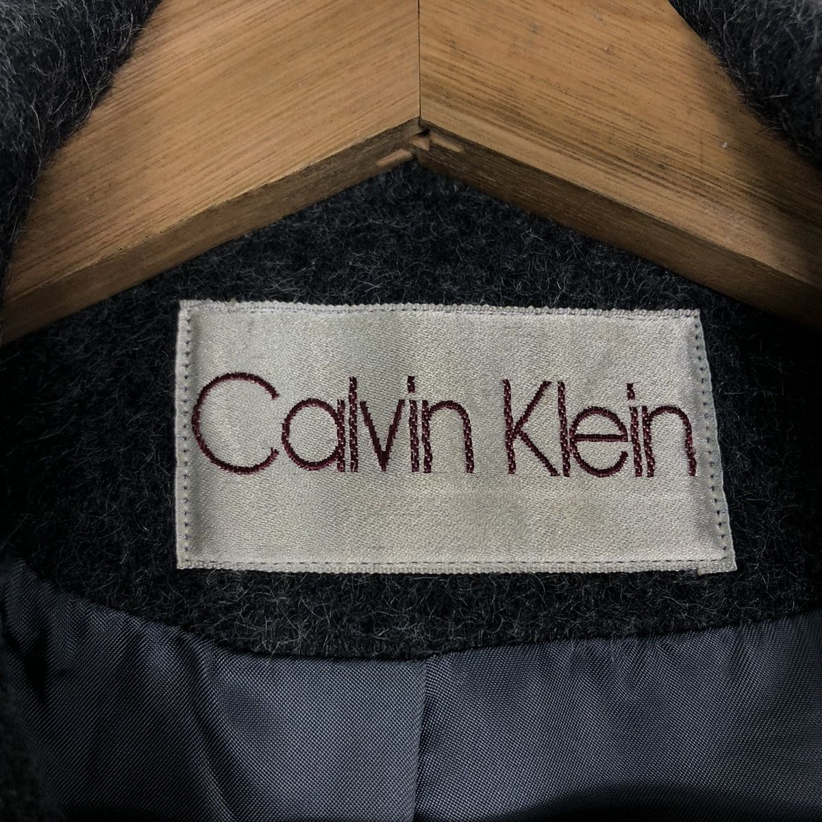 Calvin Klein 🔥Rich Grey Long Jacket Wool Herringbone Calvin Klein Size US M / EU 48-50 / 2 - 17 Thumbnail