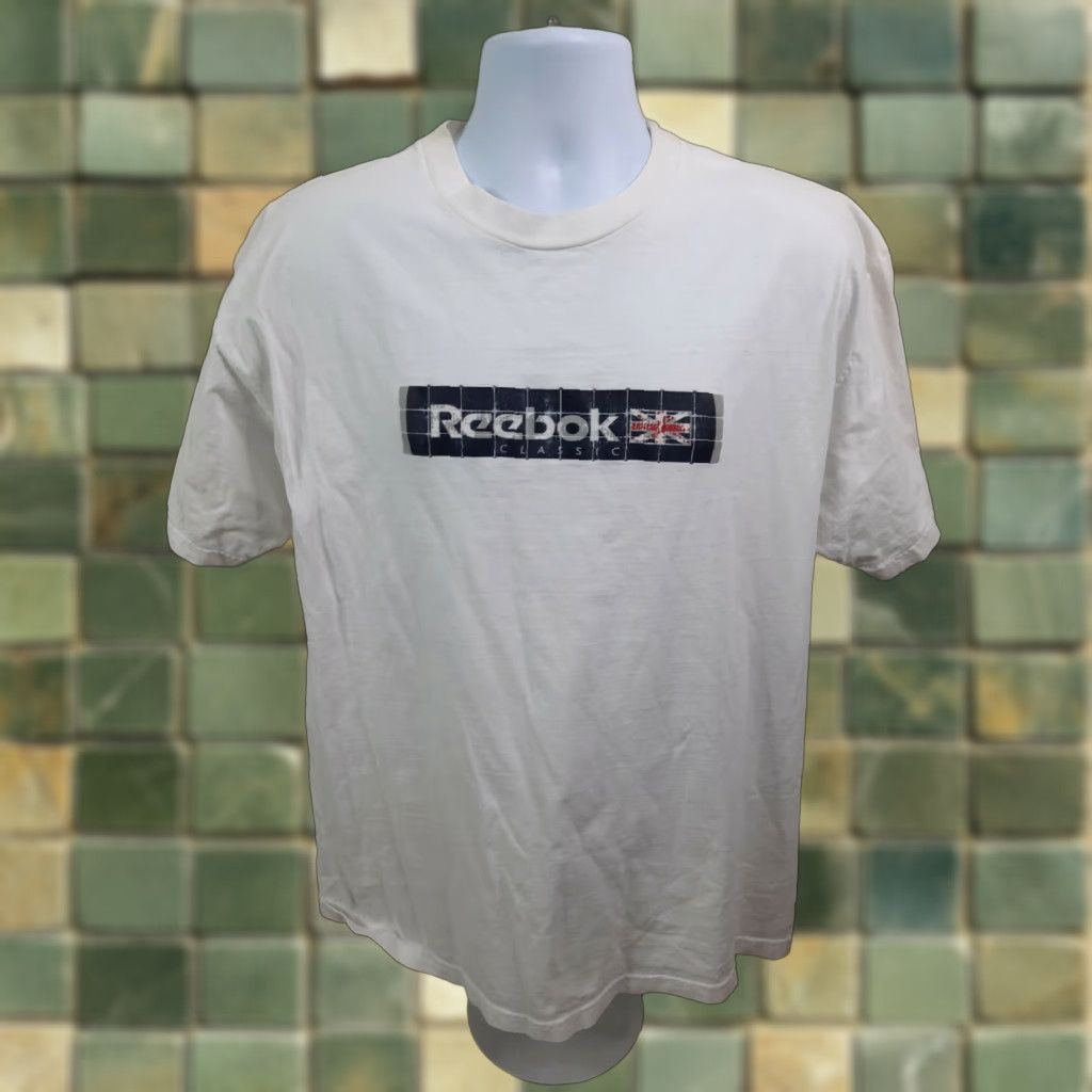 Reebok VINTAGE Reebok Classics White Graphic Tee T-Shirt Mens XL 90s 2000s Basketball Crew Neck Short Sleeve Regular Fit Size XL Size US XL / EU 56 / 4 - 1 Thumbnail