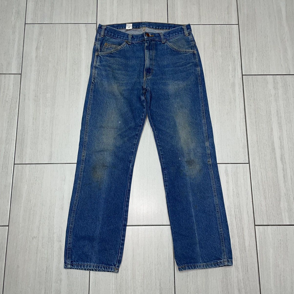 Vintage Vintage Mud Wash Denim Work Jeans Size US 32 / EU 48 - 1 Thumbnail