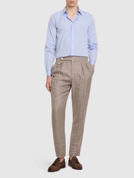 Lardini o1lsvrm0425 Cotton Poplin Shirt in Blue Size US M / EU 48-50 / 2 - 4 Thumbnail