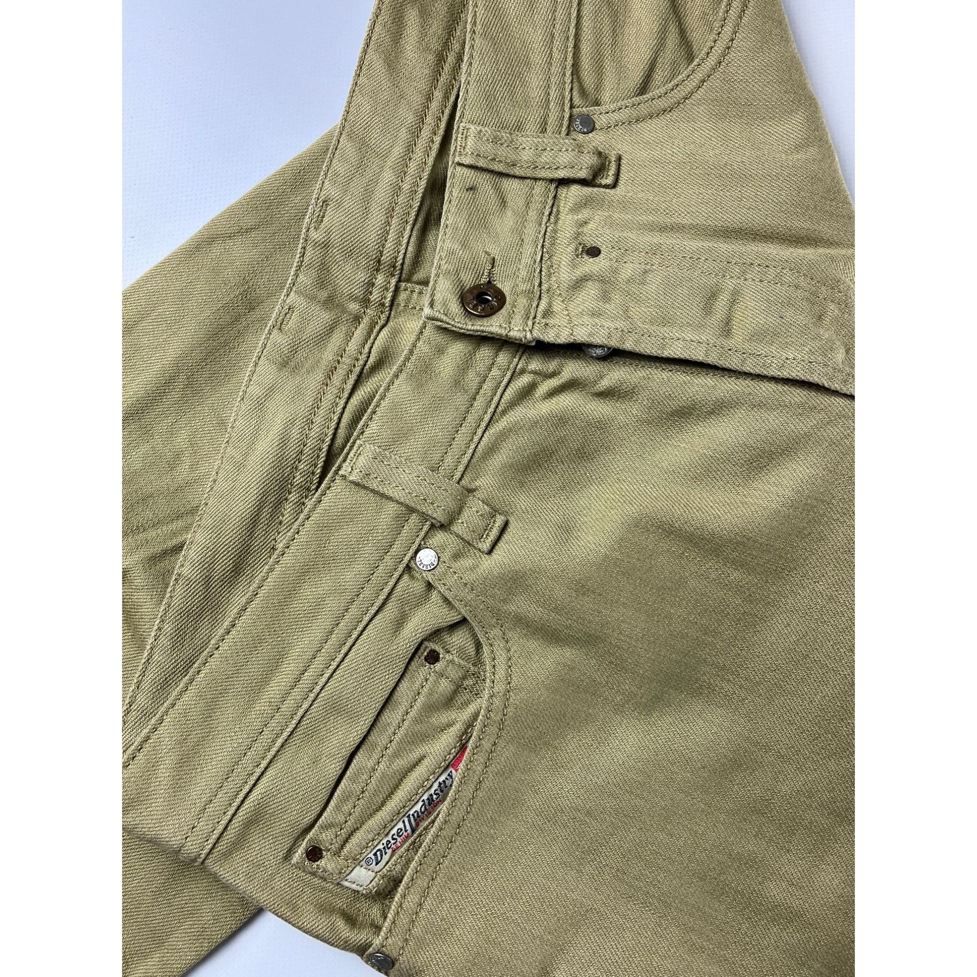 Diesel × Vintage Diesel Mens Semado Beige Cotton Straight Fit Jeans Size US 34 / EU 50 - 8 Thumbnail