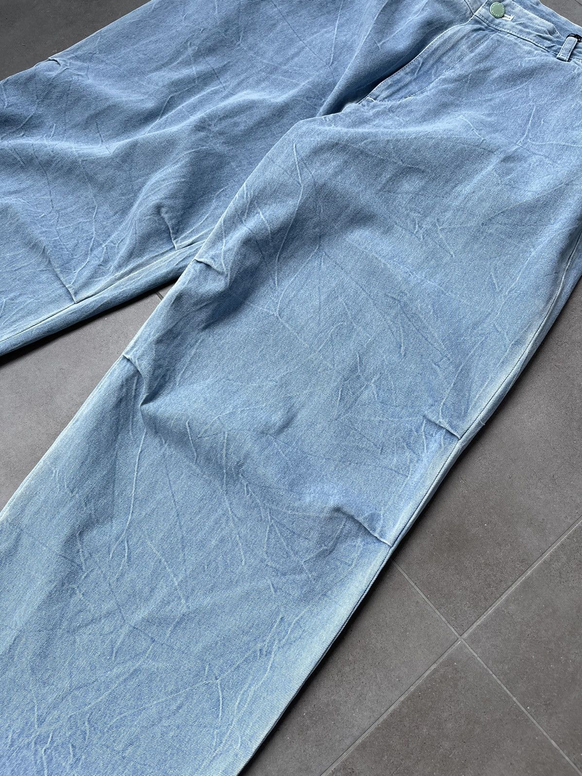 Solid Homme × Wooyoungmi !DS! SS23 Solid Homme Washed Indigo Denim Pants Size US 34 / EU 50 - 10 Thumbnail