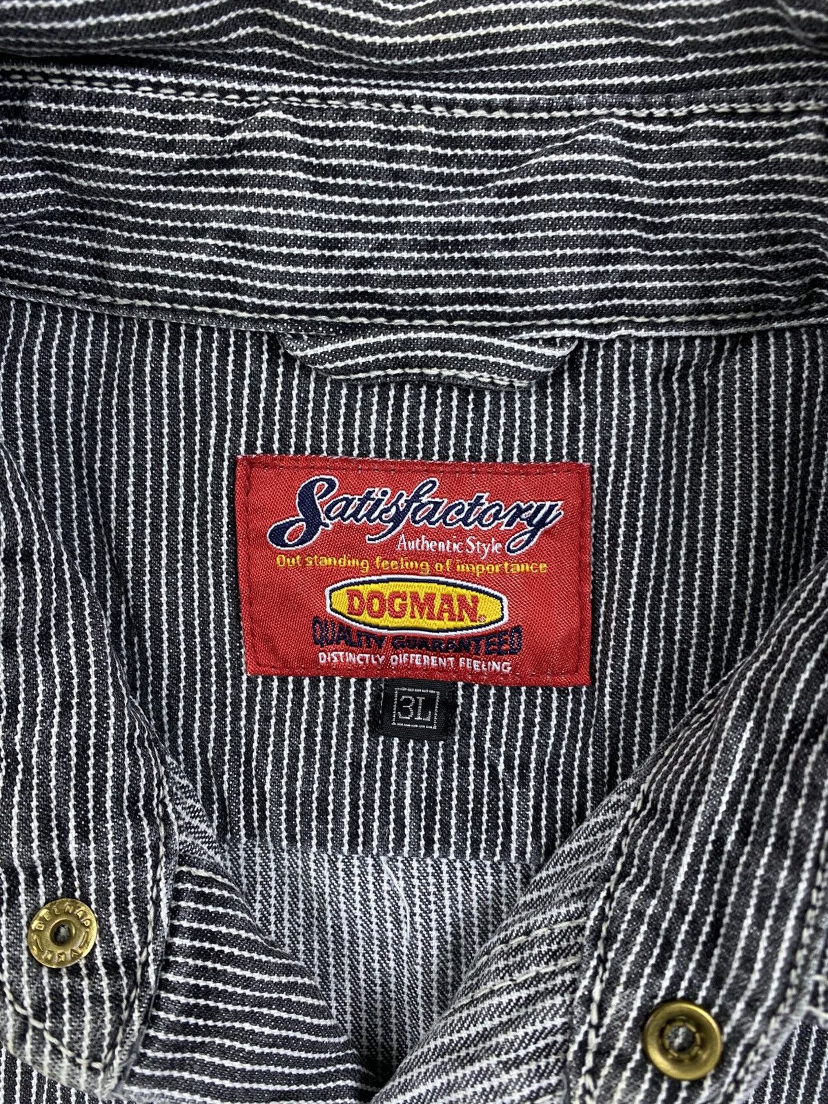 Japanese Brand Vintage Dogman Hickory Striped Longsleeve Button Up Shirt Size US M / EU 48-50 / 2 - 9 Thumbnail