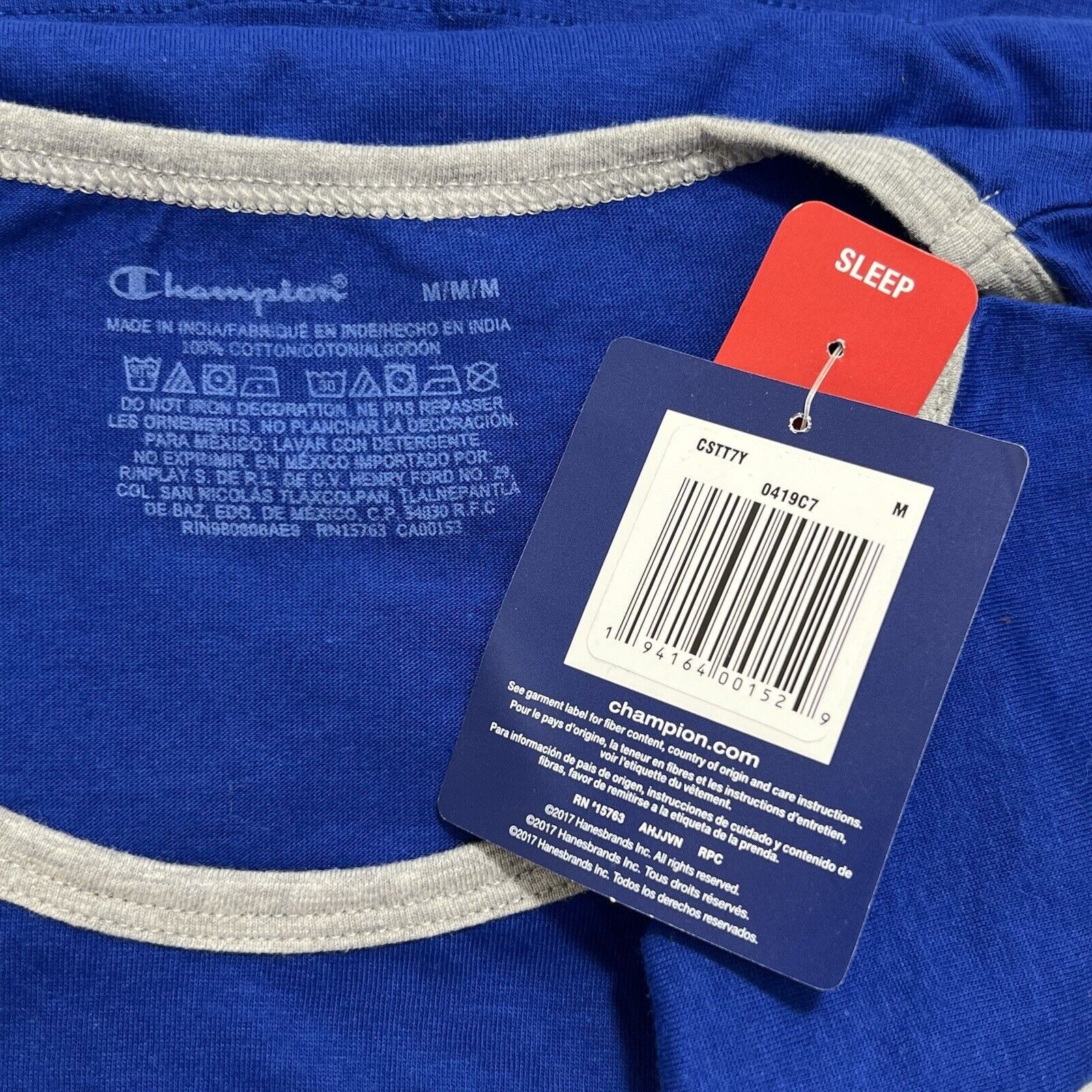 Champion Champion Sleepwear Sleeveless Blue Tank Top Repeating Logo Size M / US 6-8 / IT 42-44 - 3 Thumbnail