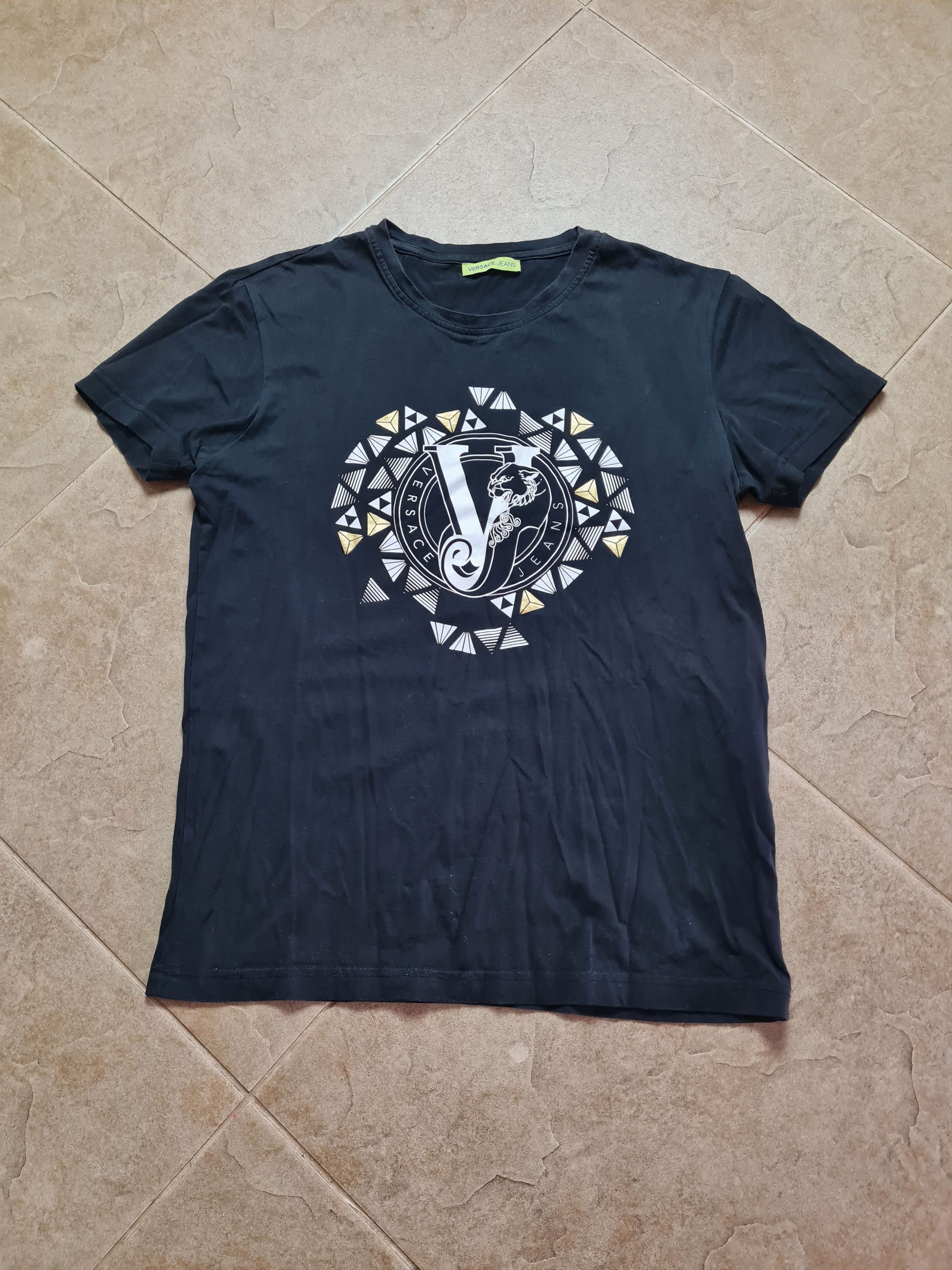 Versace Womens T-shirts Versace Jeans black Big Logo Shirt Size M Size M / US 6-8 / IT 42-44 - 6 Thumbnail