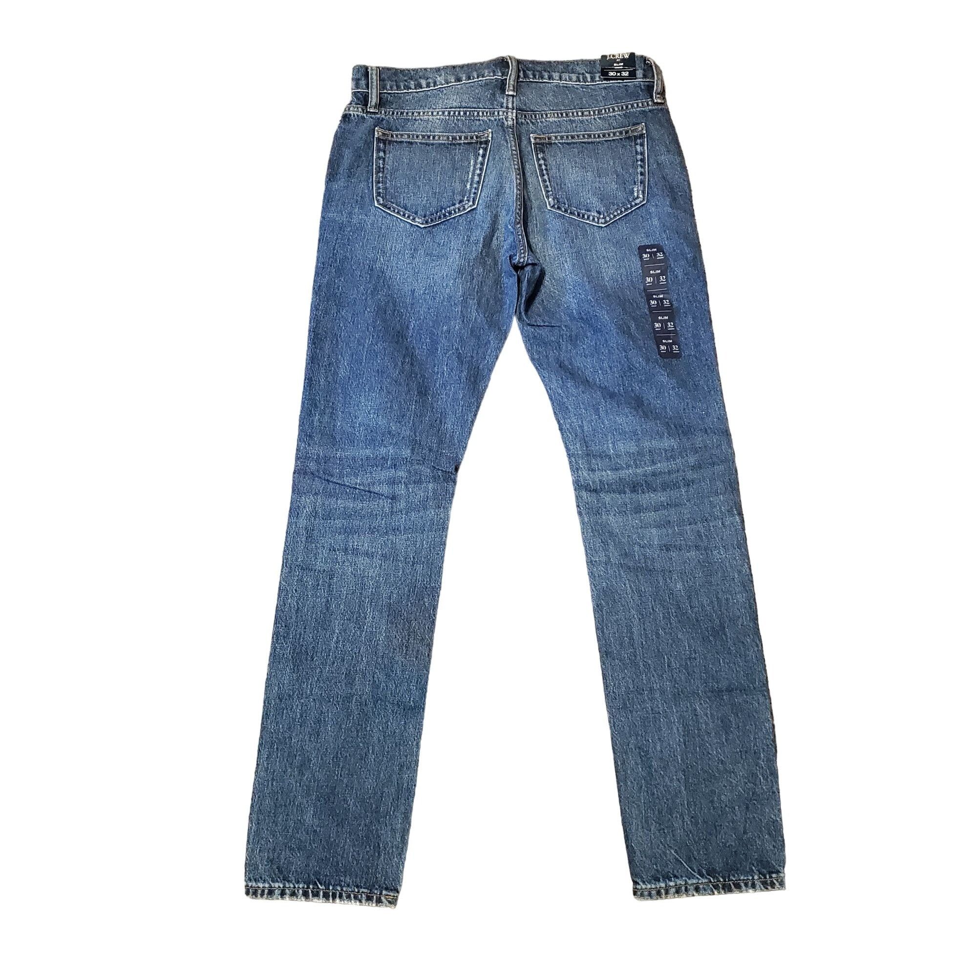 J.Crew J Crew Mens 30x32 Blue Jeans Pants Slim NWT Rigid Actual 32x Size US 30 / EU 46 - 4 Thumbnail