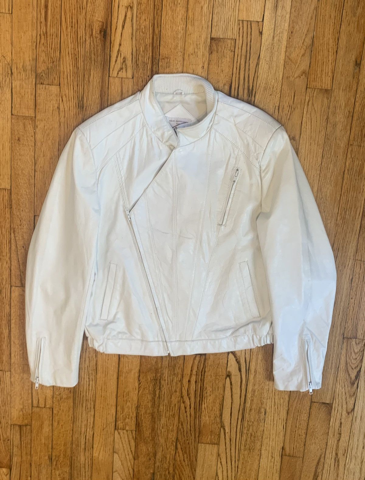 Other Vintage Asymmetric Biker Leather Jacket Size US M / EU 48-50 / 2 - 1 Thumbnail