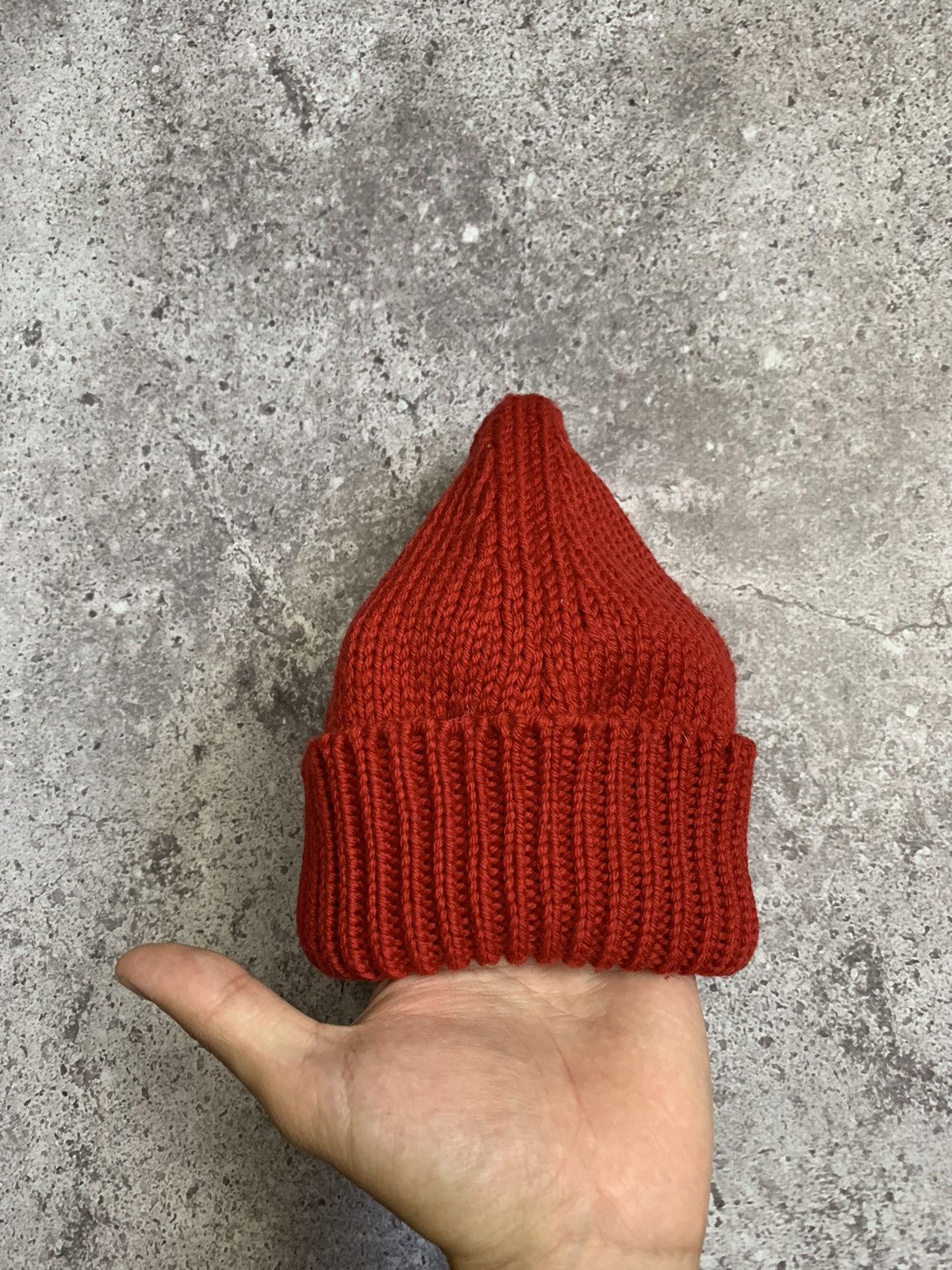 Prada × Vintage Prada Vintage Red Tab Wool Beanie Hat Size ONE SIZE - 10 Thumbnail