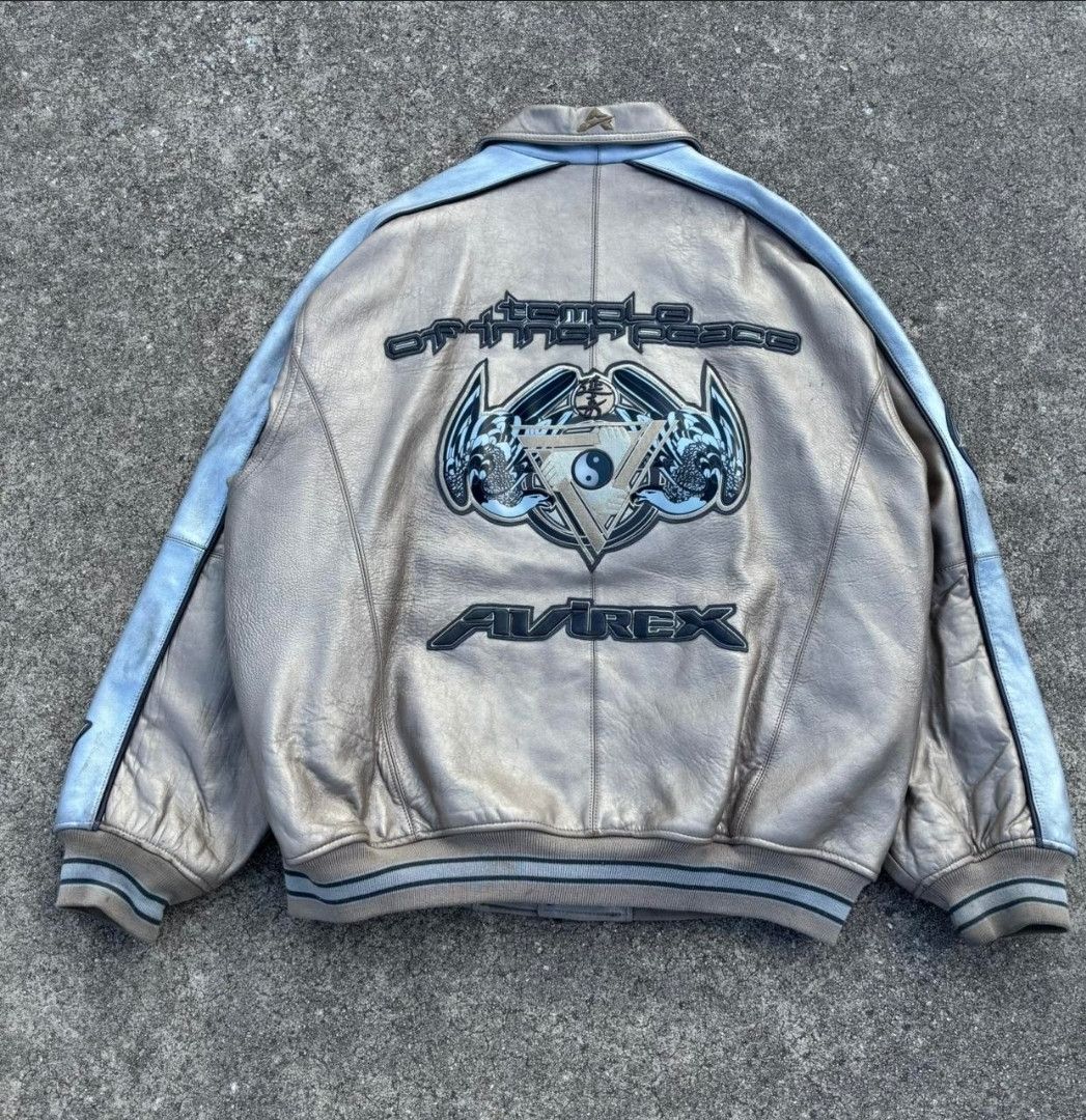 Avirex Vintage 3XL Avirex Temple of Inner Peace Leather Jacket Size US XXL / EU 58 / 5 - 2 Thumbnail