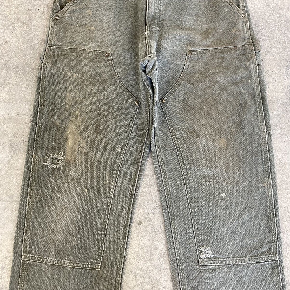 Carhartt VTG Carhartt Double Knee Faded Dirty Carpenter Pants Size US 31 - 5 Thumbnail