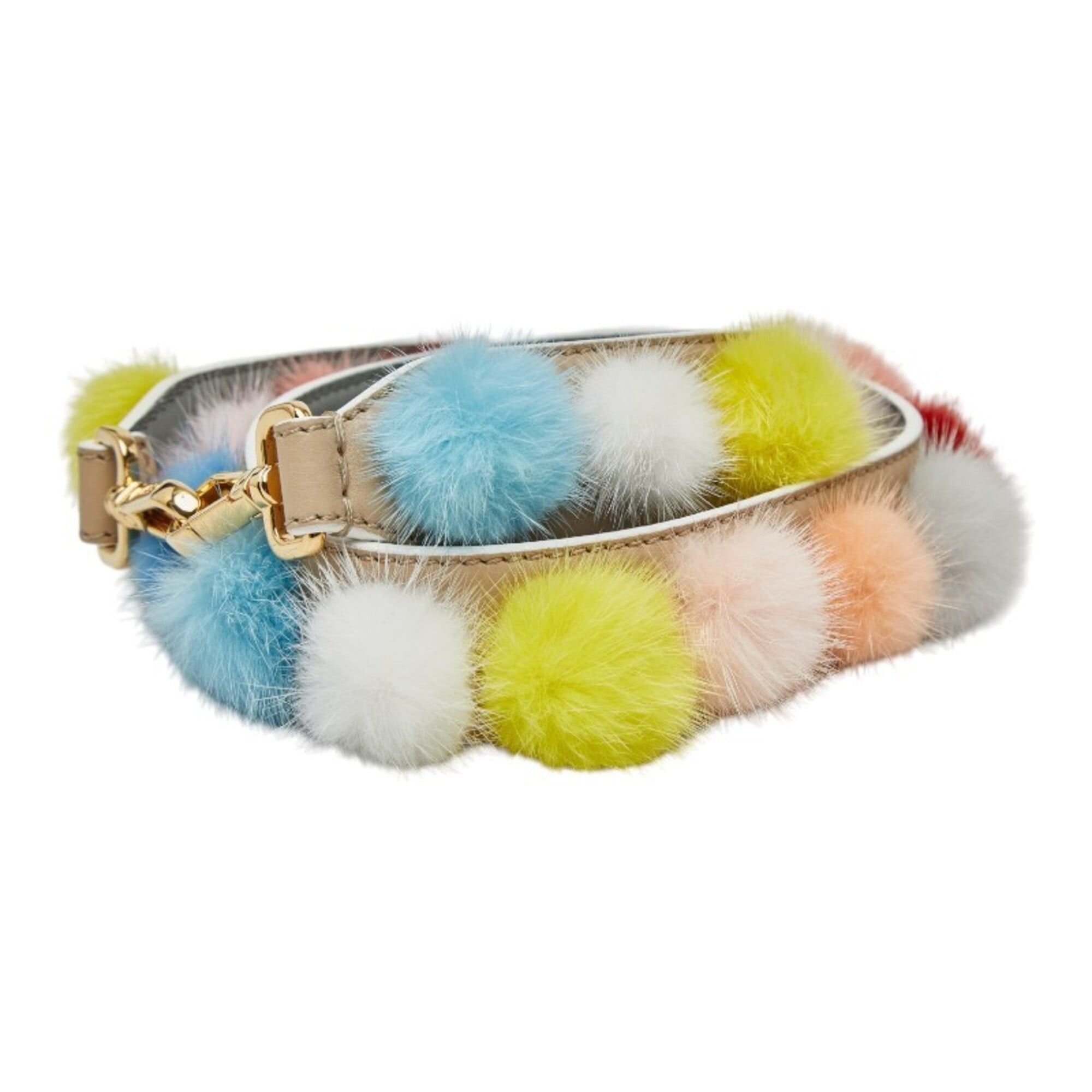 Fendi Fendi Strap You Shoulder Strap, Multicolor Leather Fur, Women's FENDI Size ONE SIZE - 1 Thumbnail