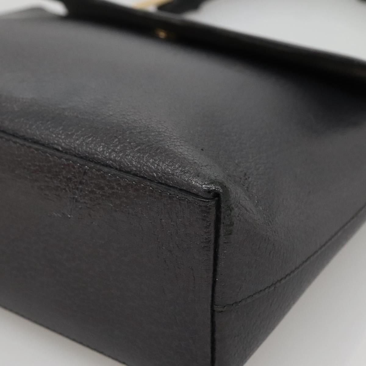 Gucci GUCCI Bamboo Hand Bag Leather Gold Charcoal Gray 001 3444 Size ONE SIZE - 10 Thumbnail