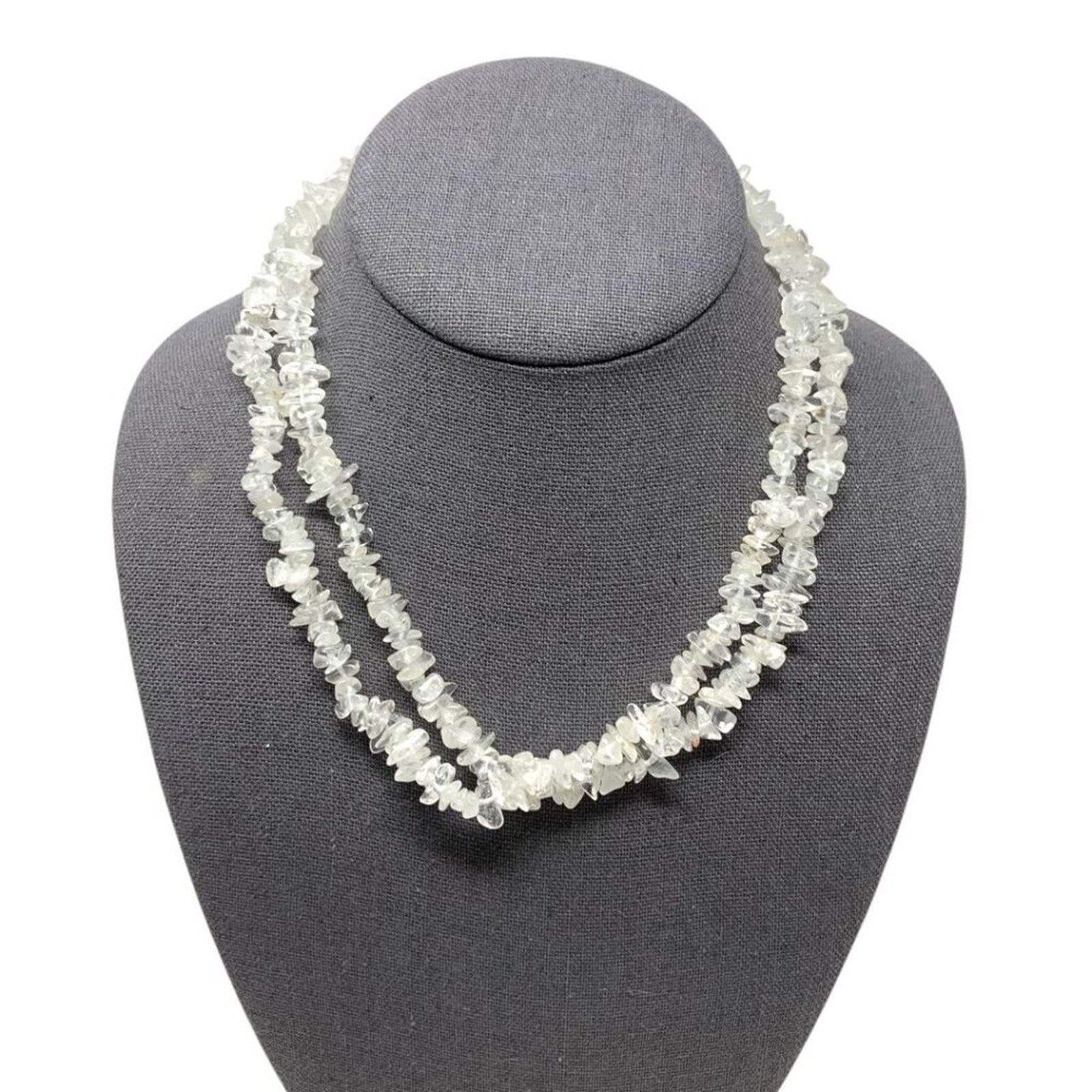 Other Long Real Stone Quartz Chip Necklace Size ONE SIZE - 1 Thumbnail