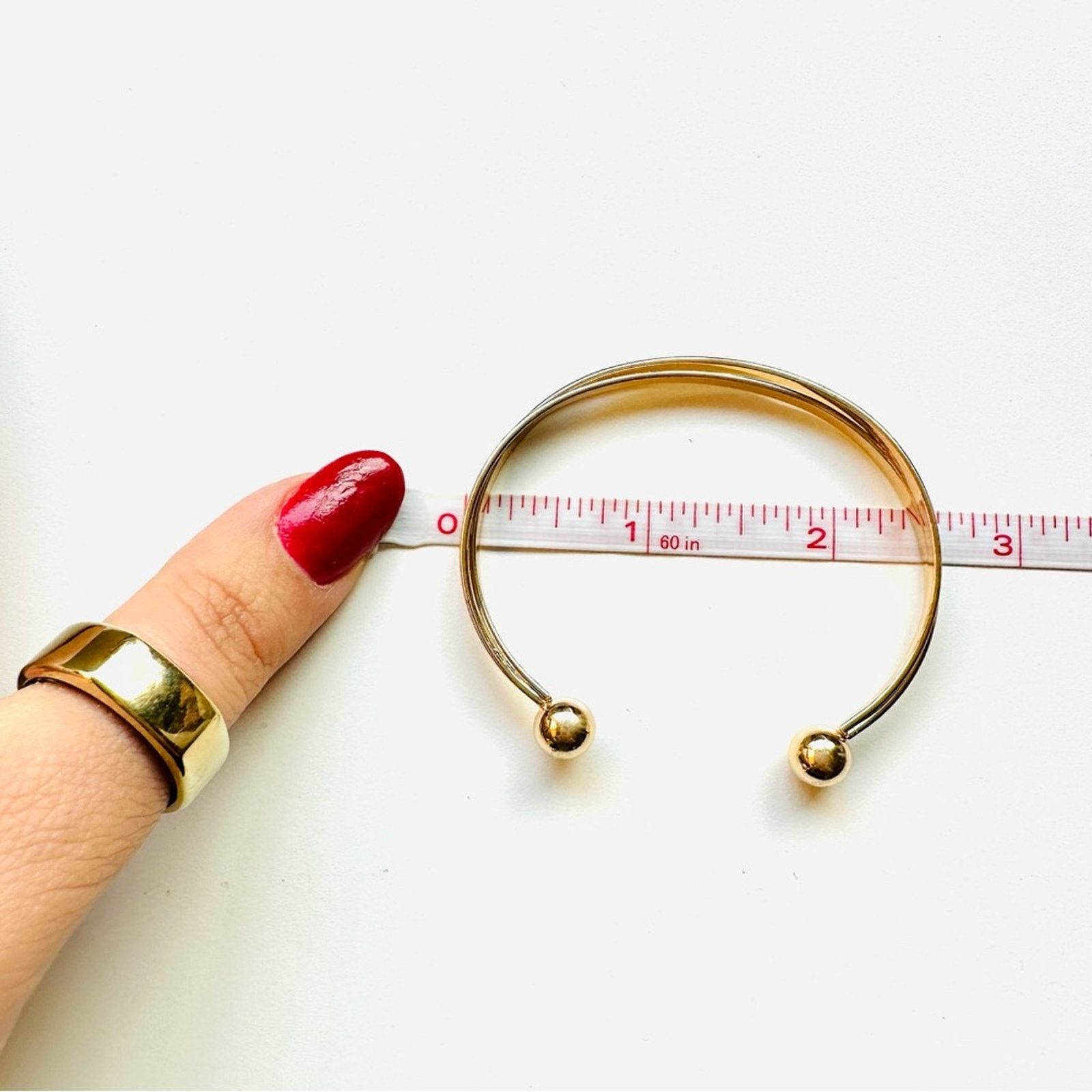 Nordstrom NEW NORDSTROM Duo Double Slim Band Bracelet Bangle Cuff Size ONE SIZE - 13 Thumbnail
