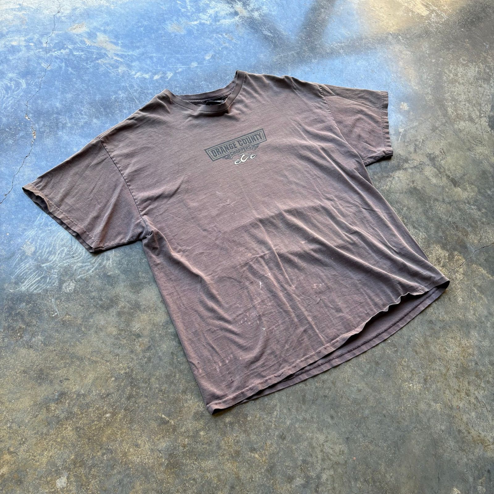 Harley Davidson Vintage Distressed Faded Brown Choppers T-shirt Size US XXL / EU 58 / 5 - 2 Thumbnail