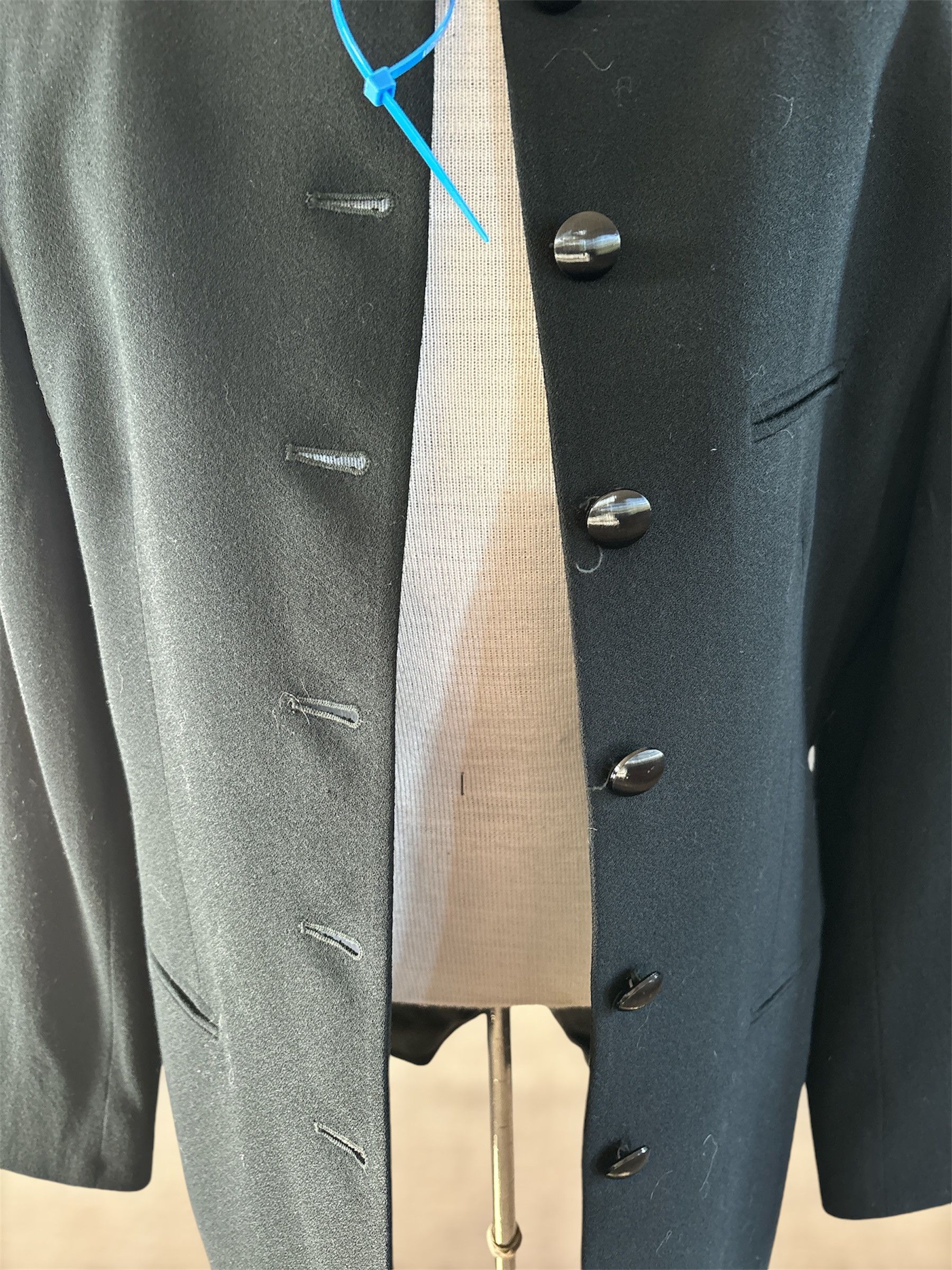 Christian Dior Monsieur Vtg Christian Dior 100% Wool Black Button Blazer Jacket Size M / US 6-8 / IT 42-44 - 2 Thumbnail