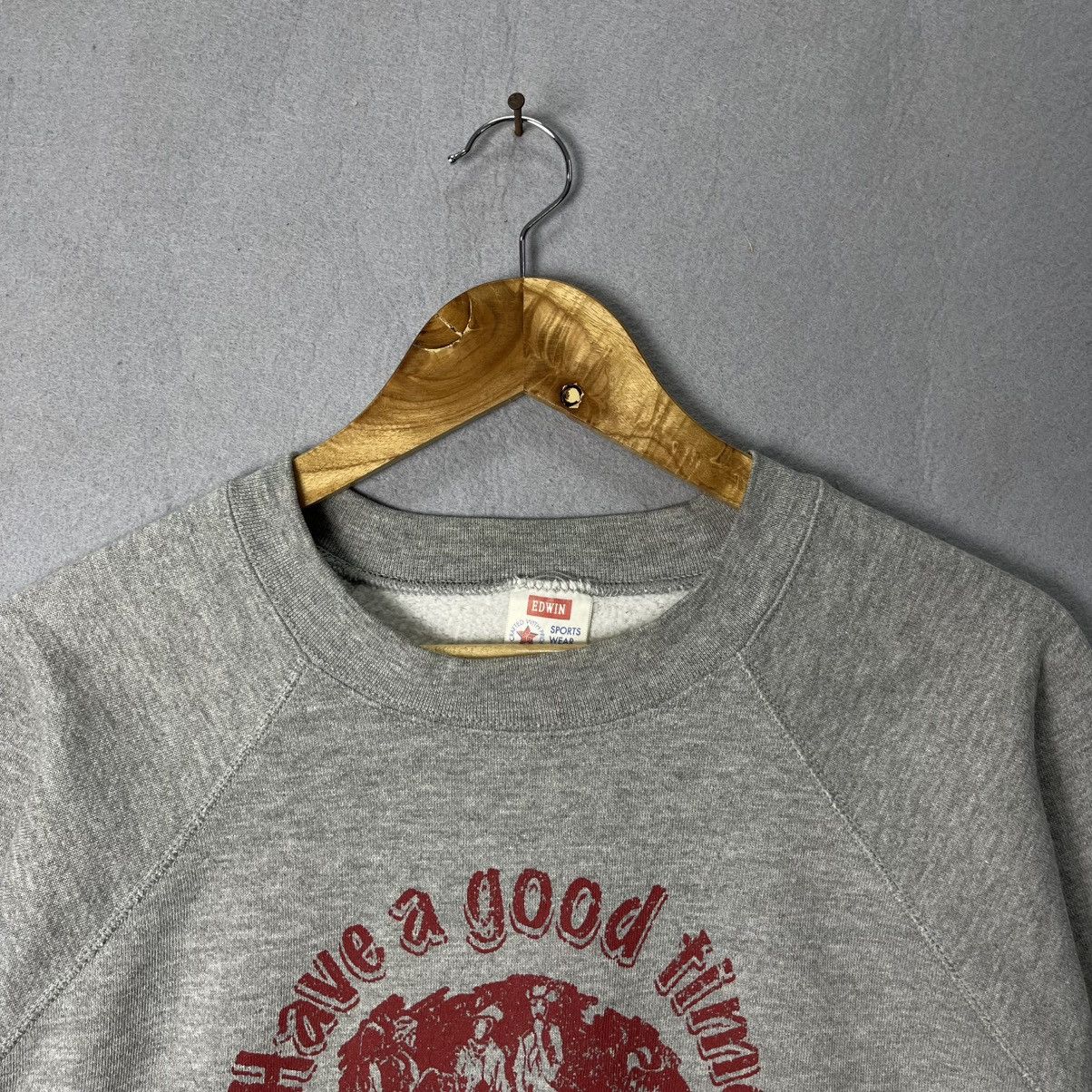 Edwin Vintage 80s Edwin Western Outdoor Crewneck Sweatshirt Gray Size US L / EU 52-54 / 3 - 2 Thumbnail