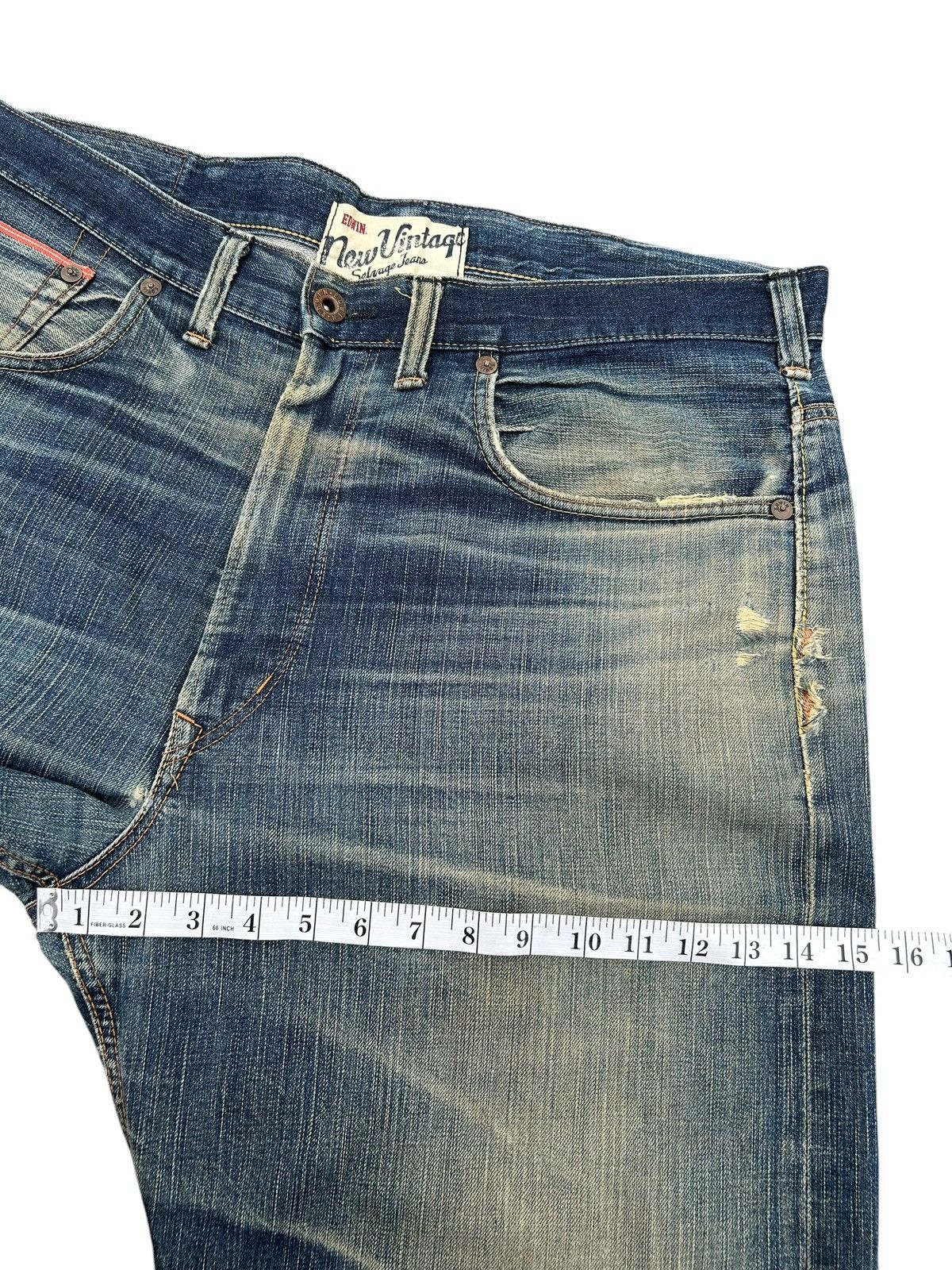 Kapital Vintage Edwin 505V Selvedge Thrashed Denim Jeans Size US 40 / EU 56 - 21 Thumbnail