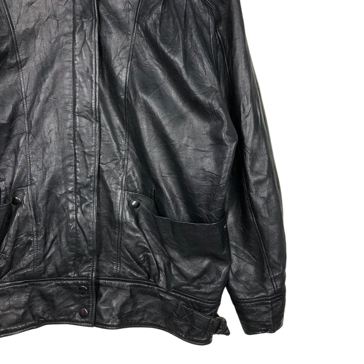 Japanese Brand 🔥VINTAGE BIKER LEATHER JACKET SHYNING HEART ISSEY MIYAKE Size US M / EU 48-50 / 2 - 7 Thumbnail