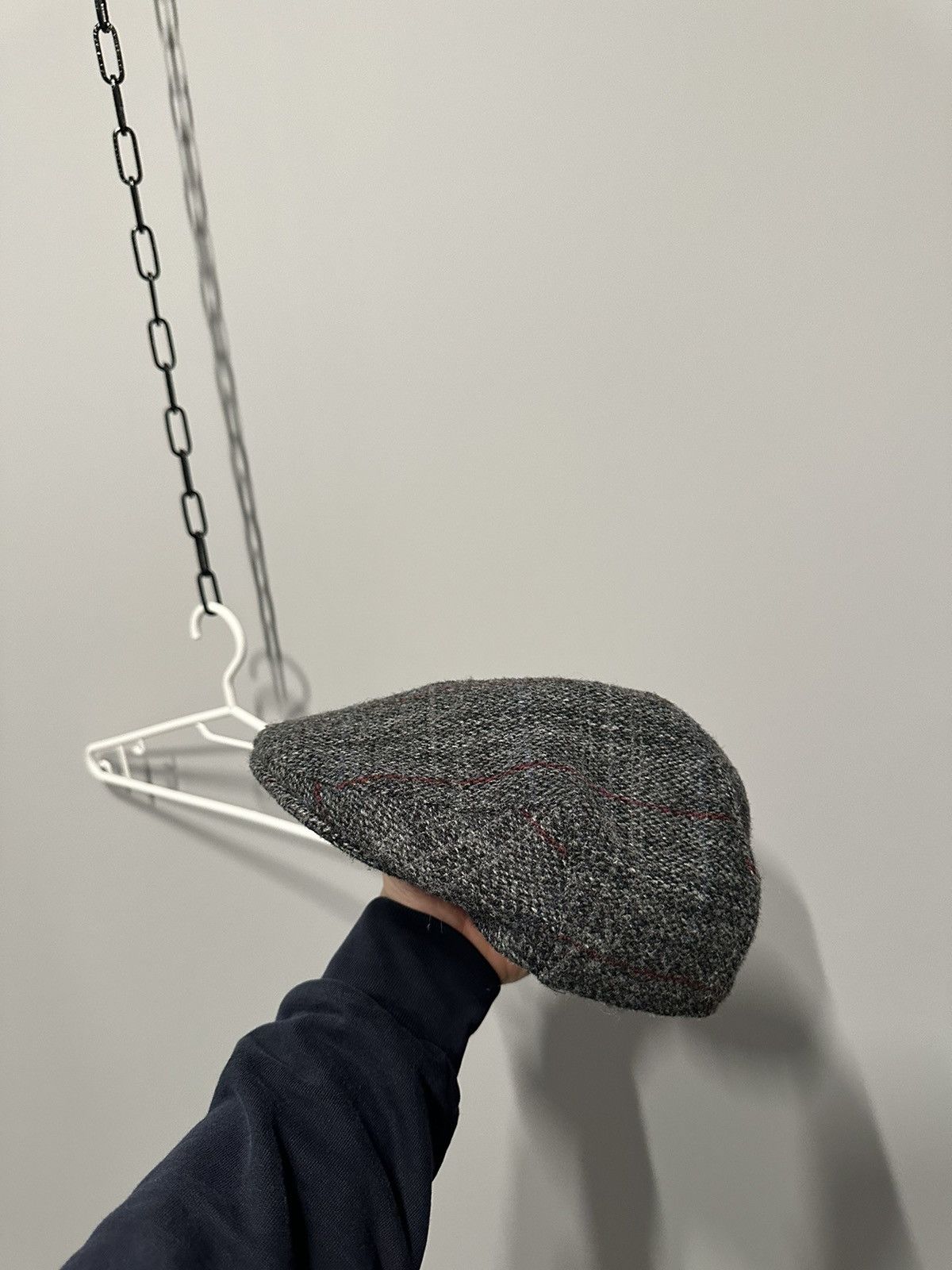 Harris Tweed Harris Tweed Hat Grey Wool Flat Cap Made in United Kingdom Size ONE SIZE - 6 Thumbnail