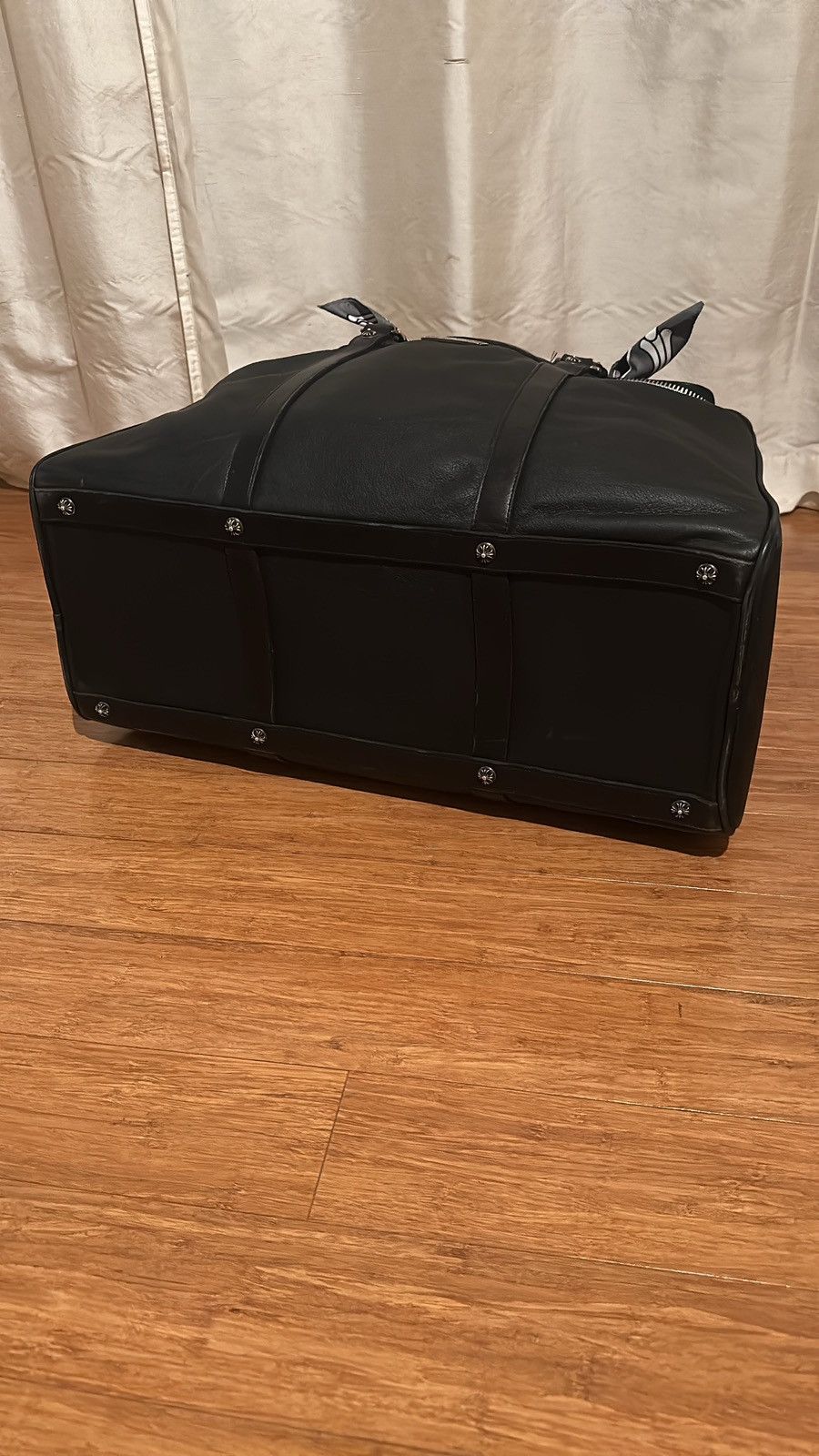 Chrome Hearts Chrome Hearts XL Duffle Bag Black Leather Crosses Luggage Size ONE SIZE - 3 Thumbnail