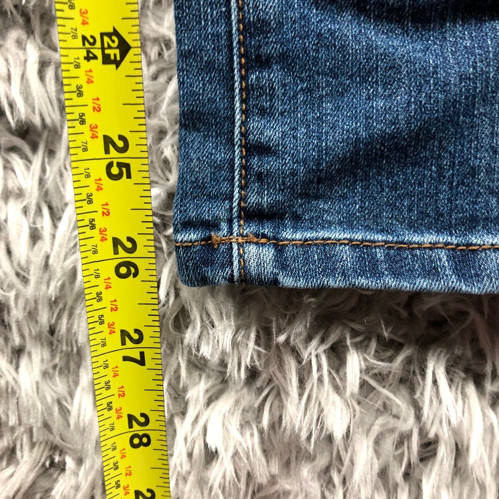 Vintage Style & Co Jeans Skinny Womens 6 Regular Denim Blue Dark Wash Slim 28in Inseam 27in Mid Rise Belt Loops 5-Pocket Button Zipper Size 28" / US 6 / IT 42 - 3 Thumbnail