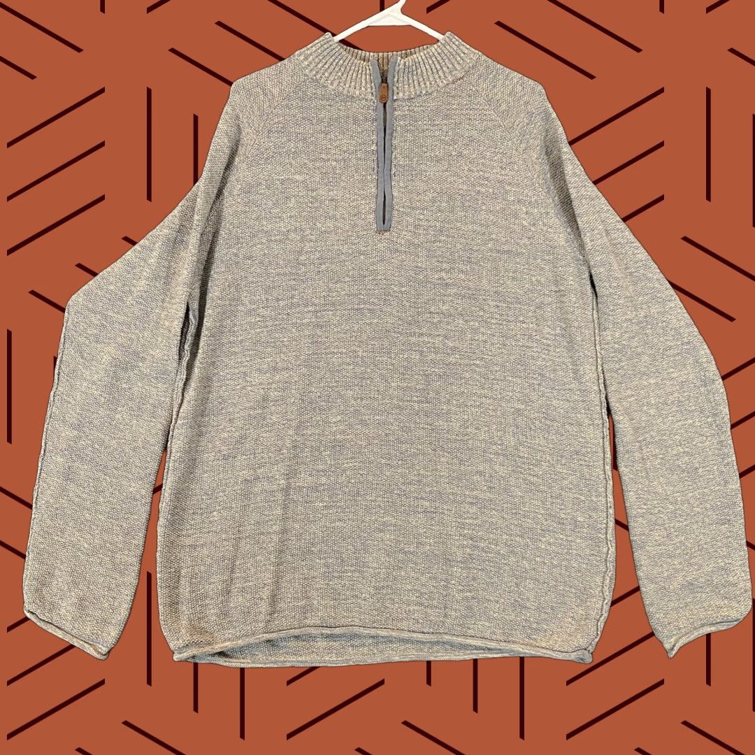 Carbon2Cobalt Carbon 2 Cobalt Sweater Mens XL Pullover Knit 1/4 Zip Mock Neck Casual Gray Size US XL / EU 56 / 4 - 1 Thumbnail