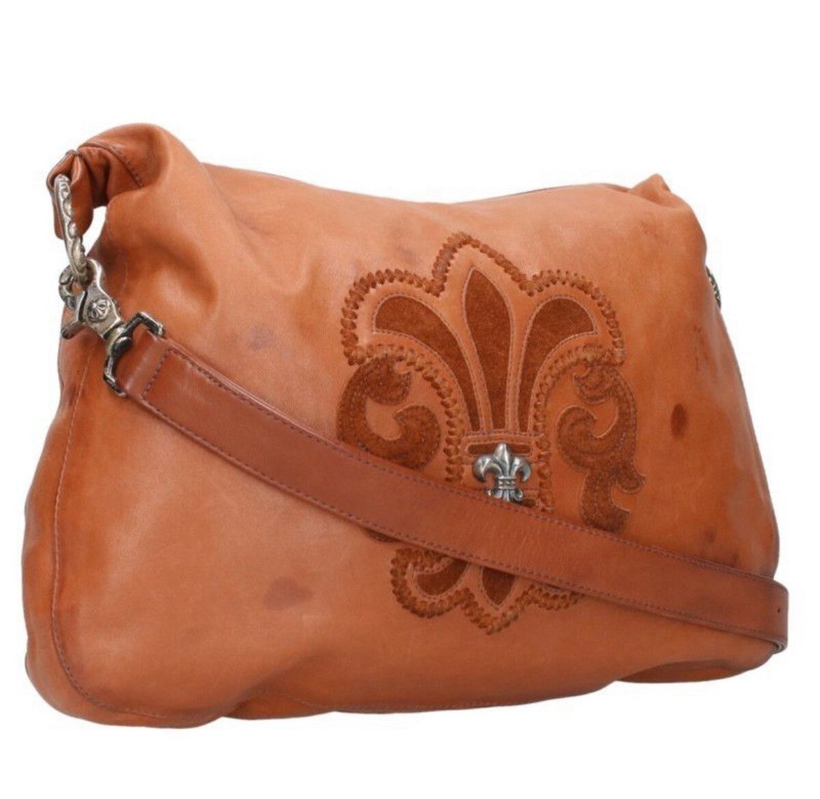 Chrome Hearts BS Flare Leather Shoulder Bag