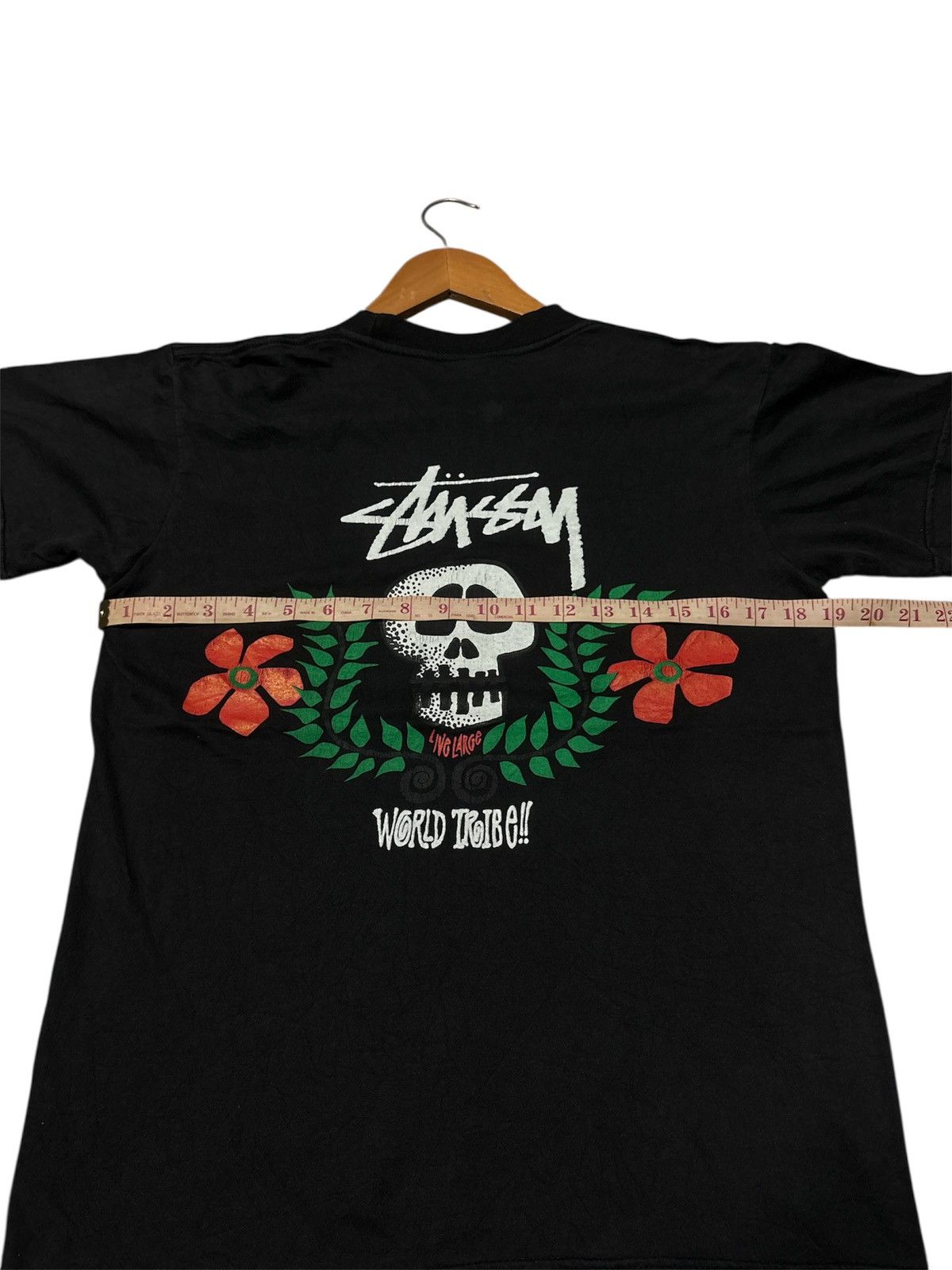Stussy ‼️RARE‼️VINTAGE 90S STUSSY LINE LARGE WORLD TRIBE TSHIRT TEE🔥 Size US M / EU 48-50 / 2 - 10 Thumbnail