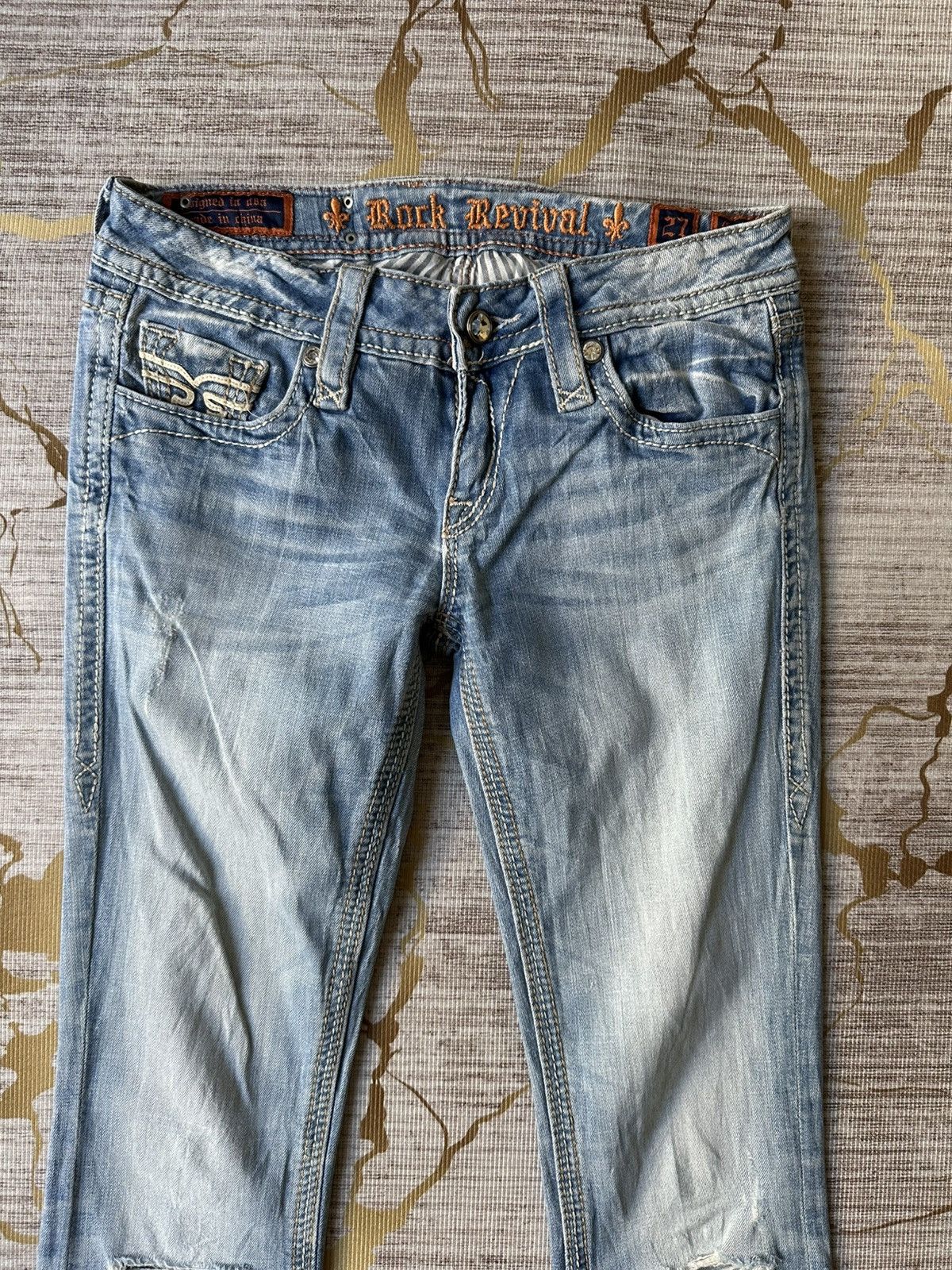 Rock Revival FLARE Rock Revival Distressed Jeans Size 28" / US 6 / IT 42 - 6 Thumbnail