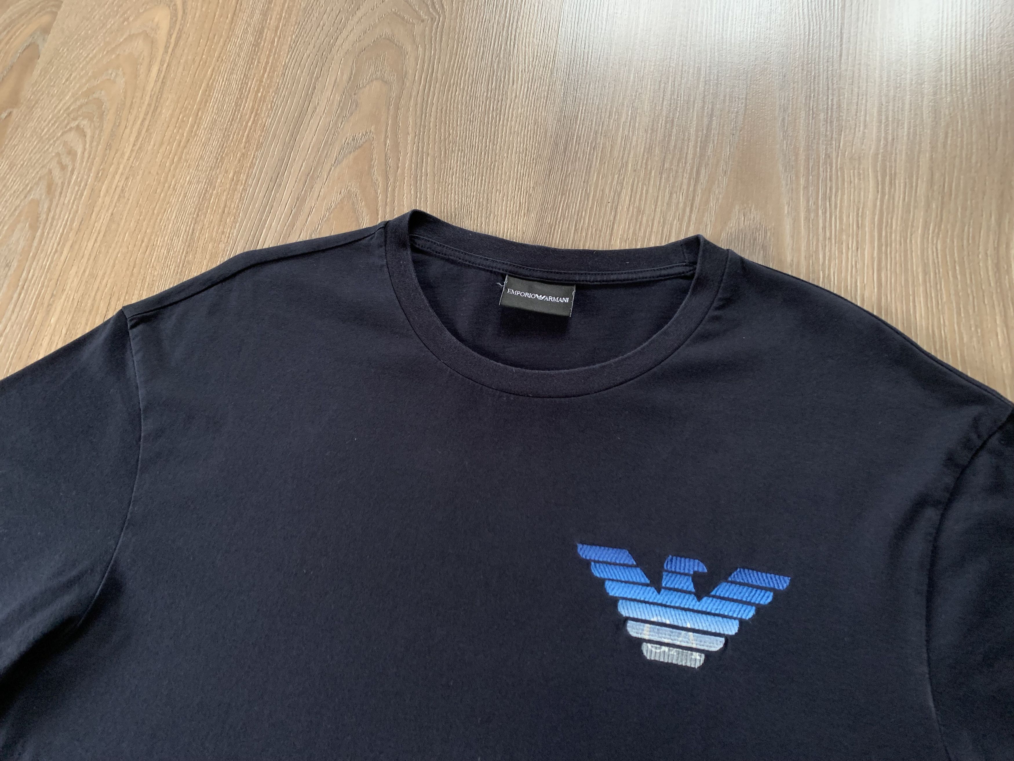 Emporio Armani × Giorgio Armani Mens Emporio Armani Cotton Embroidered Logo T-Shirt Size US XL / EU 56 / 4 - 4 Thumbnail