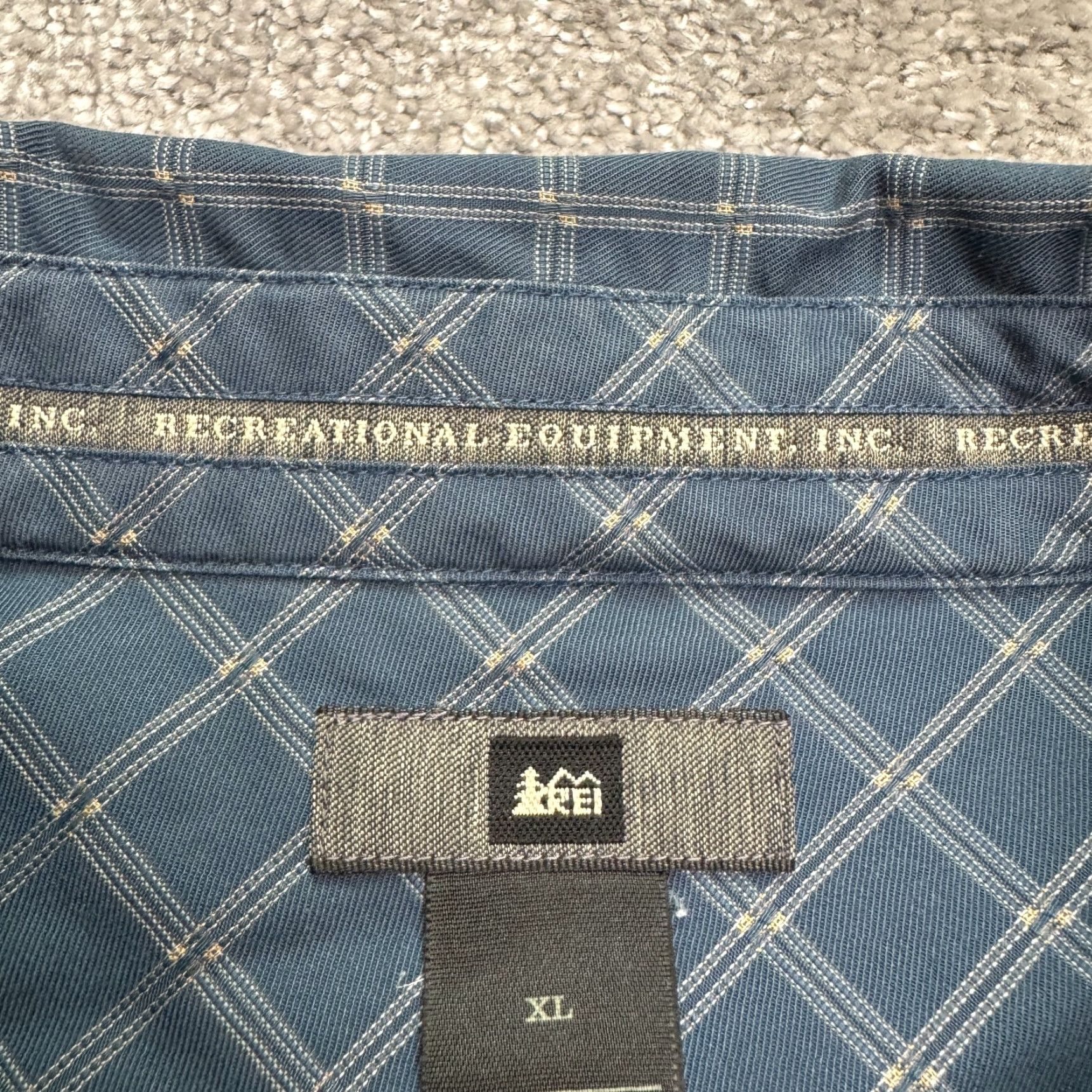 Vintage REI Vintage Y2K Button-Down Shirt Men XL Blue Check Cotton Casual Outdoor Size US XL / EU 56 / 4 - 6 Thumbnail