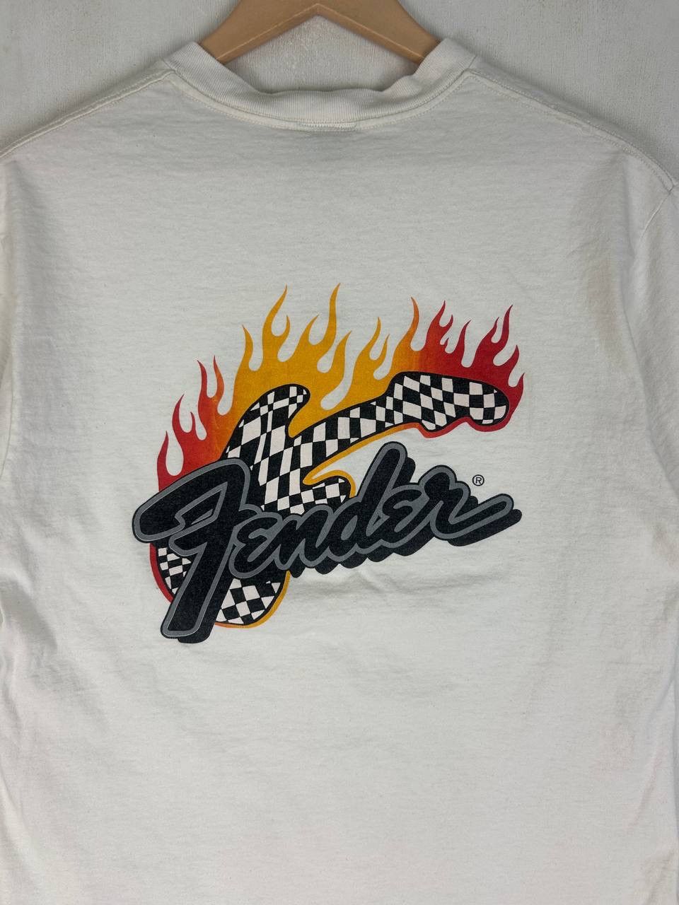 Fender Vintage 90s Guitar Fender Art/ Checkered Flame Style Size US L / EU 52-54 / 3 - 3 Thumbnail