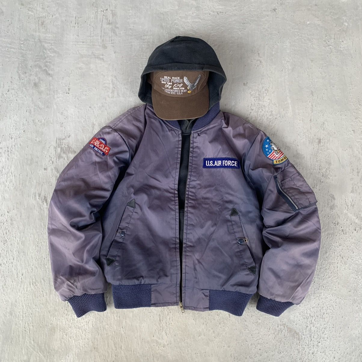 Vintage Faded vintage MA-1 Bomber vintage Jacket Size US M / EU 48-50 / 2 - 2 Thumbnail