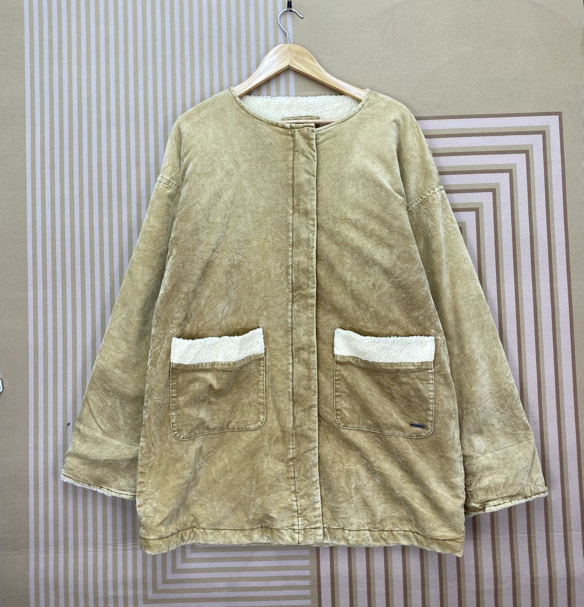Billabong 🫶 Billabong collarless Dual Pocket velour sherpa lining Size M / US 6-8 / IT 42-44 - 1 Thumbnail