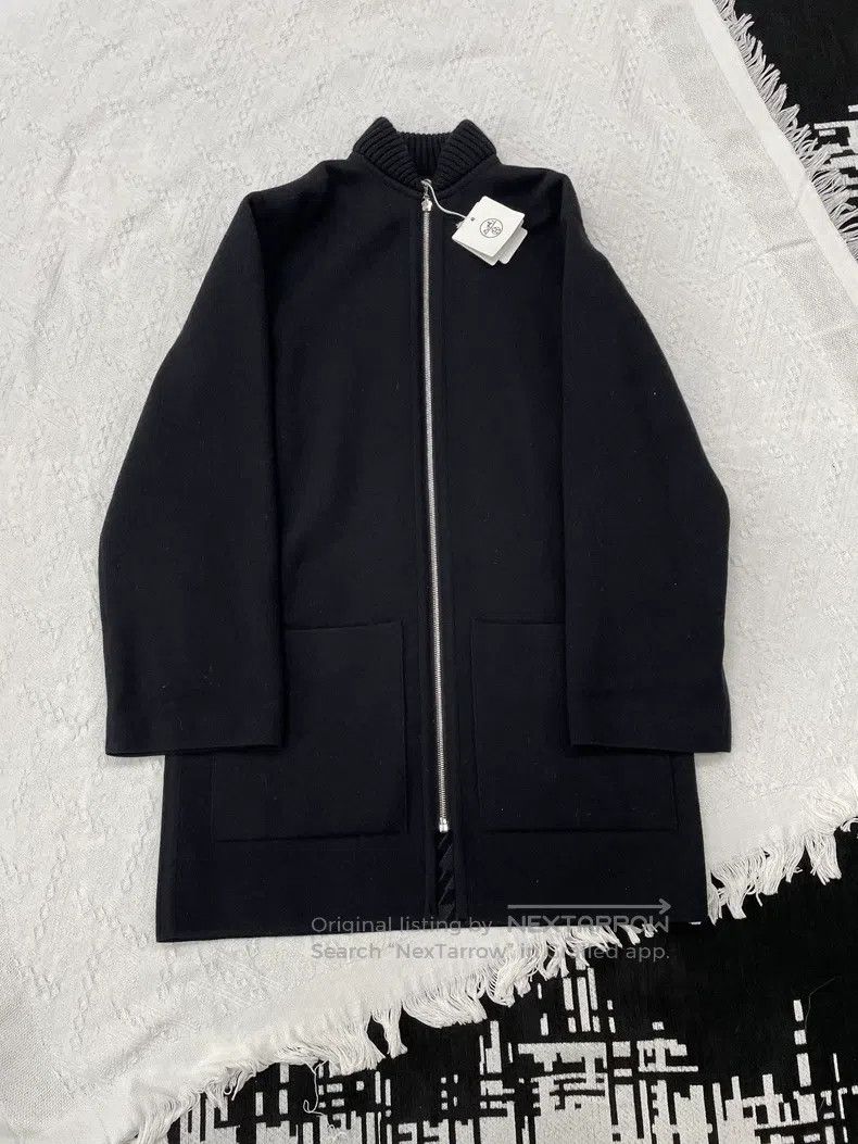 Hermes Hermes Black reversible long woolen coat, loose fit Size XXS / US 00 / IT 34 - 1 Thumbnail