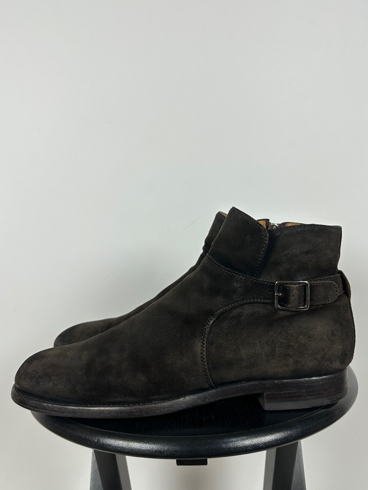 Officine Creative Officine Creative Brown Suede Biker Buckle Strap Boots Size US 10 / EU 43 - 2 Thumbnail