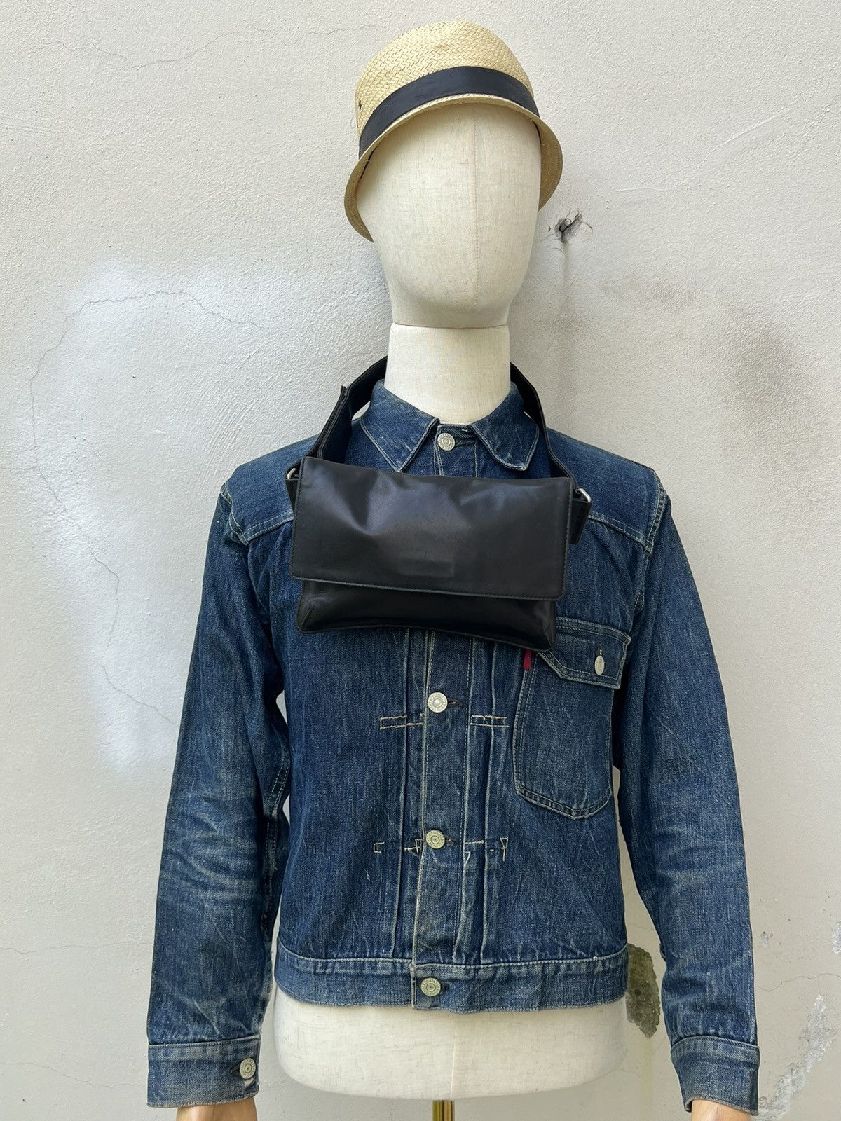 Leather Vintage Yoshie Inaba Japan Hybrid Black Leather Bag Size ONE SIZE - 4 Thumbnail