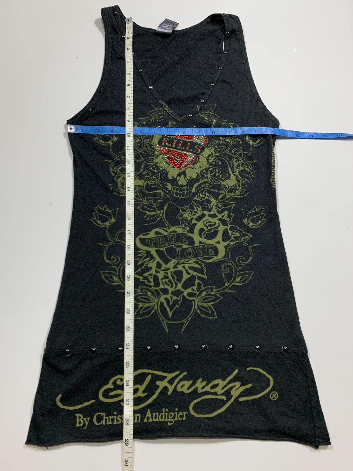 If Six Was Nine Ed Hardy By Christian Audiger Skull Tank top Size US S / EU 44-46 / 1 - 8 Thumbnail
