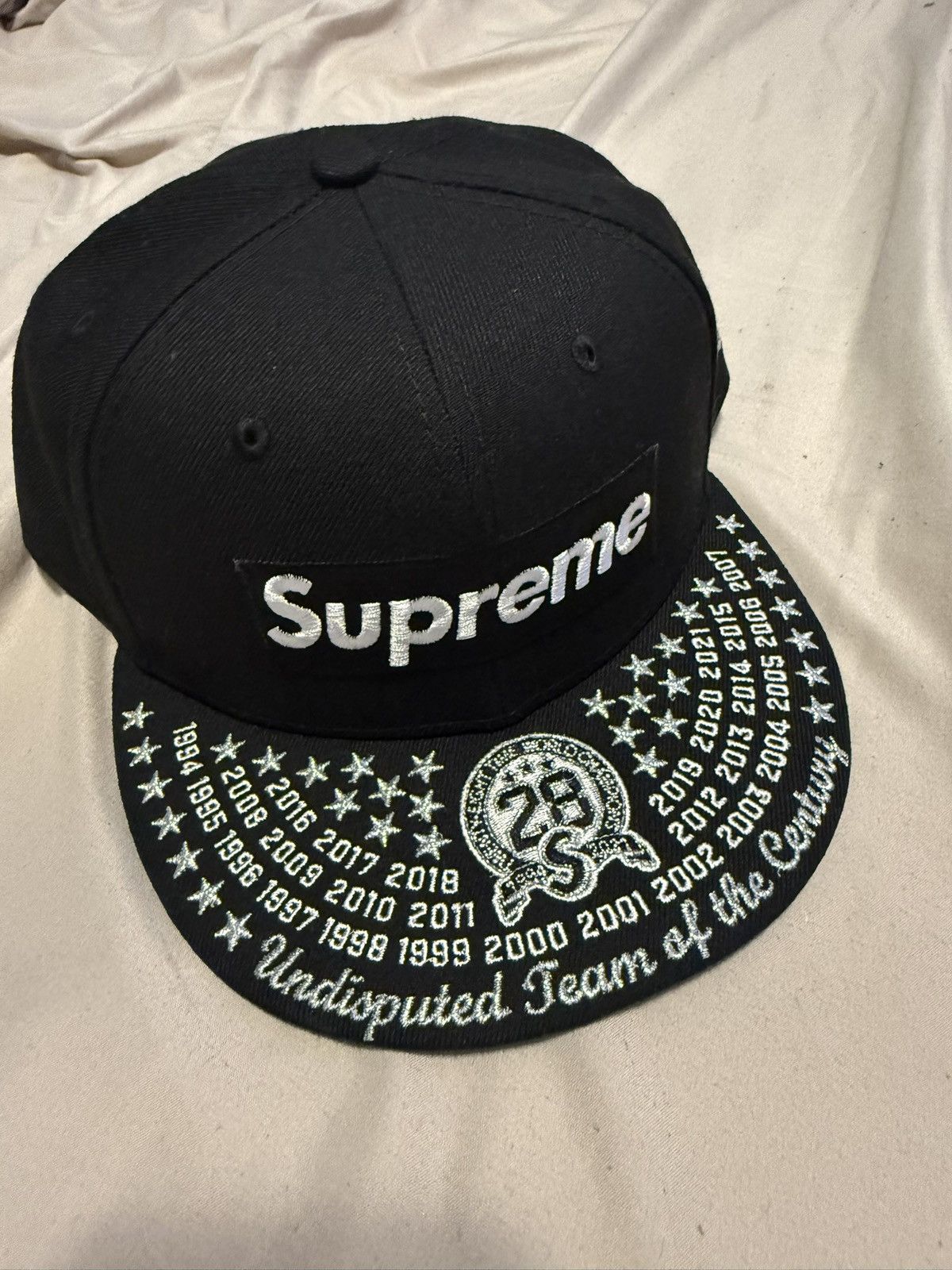Supreme Supreme FW 2010 woolrich box logo new era fitted cap | Grailed