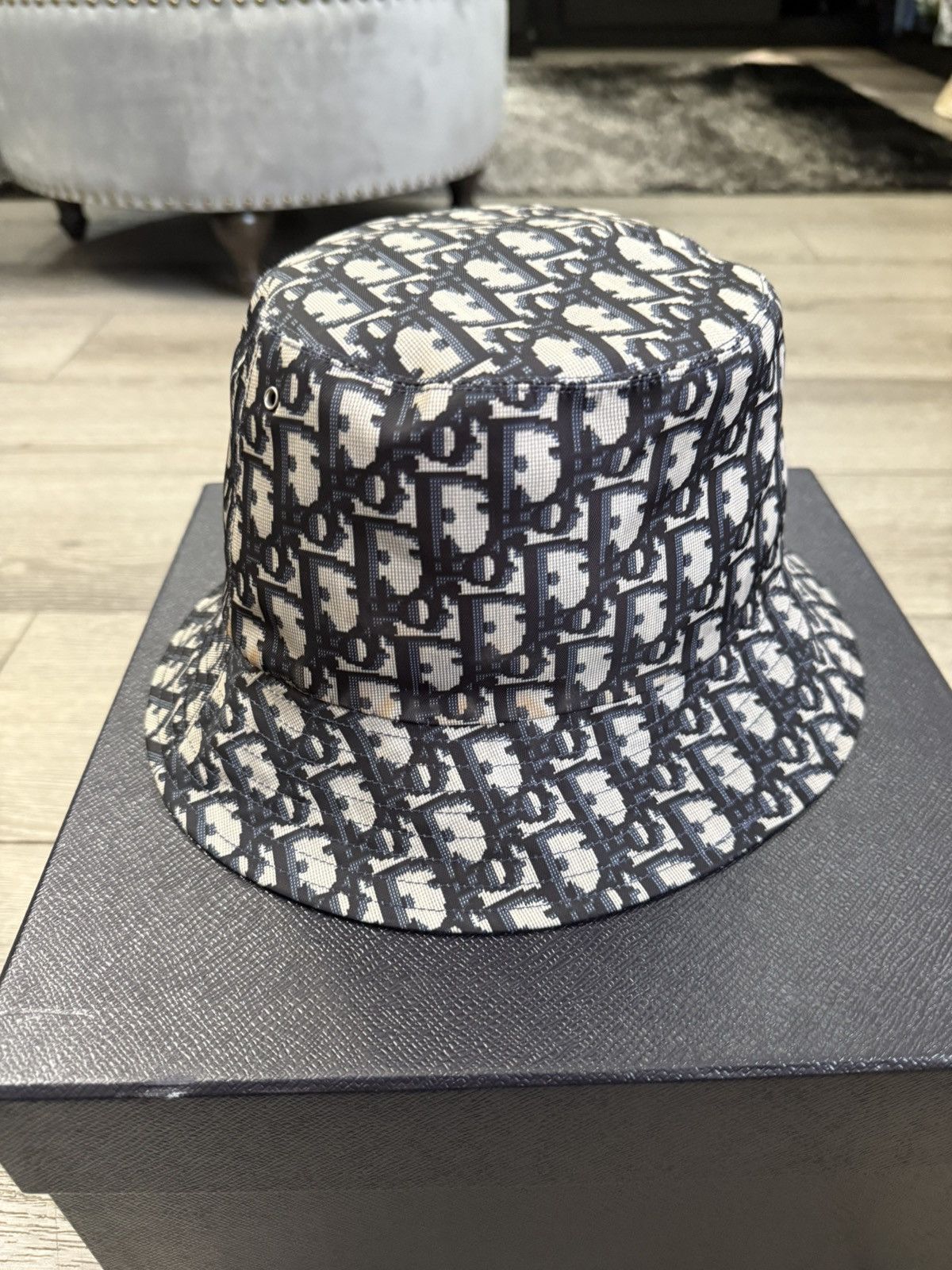 Christian Dior Monsieur Christian Dior Monsieur Diorissimo Reversible Bucket Hat Size ONE SIZE - 4 Thumbnail