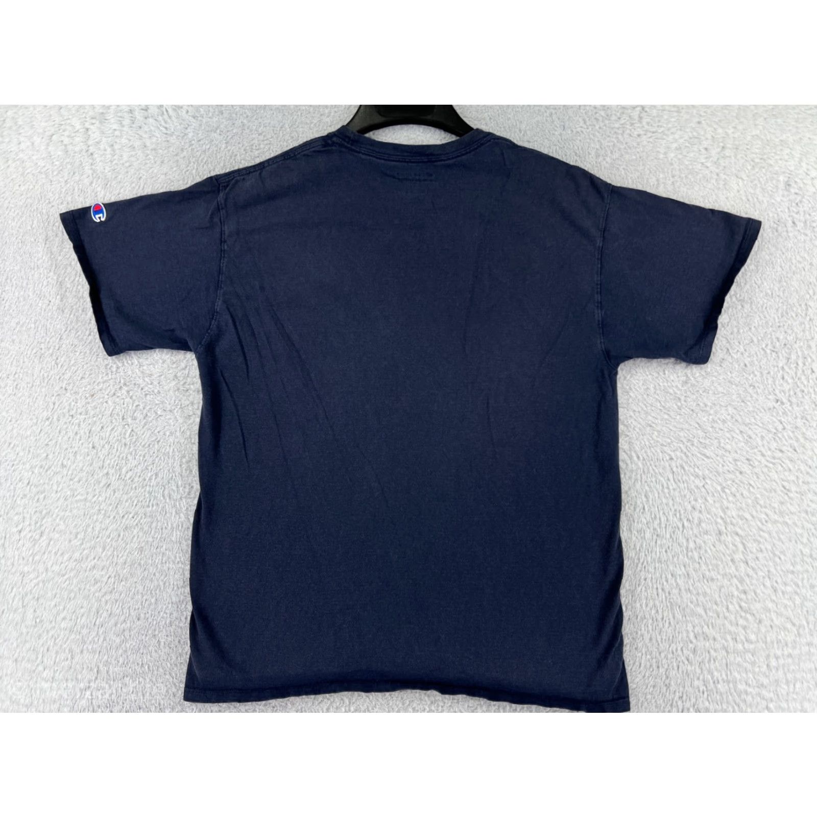 Champion Champion Shirt Men Medium Blue Cotton Blend Short Sleeve Crew Neck Logo Sports Mens Size US M / EU 48-50 / 2 - 2 Thumbnail