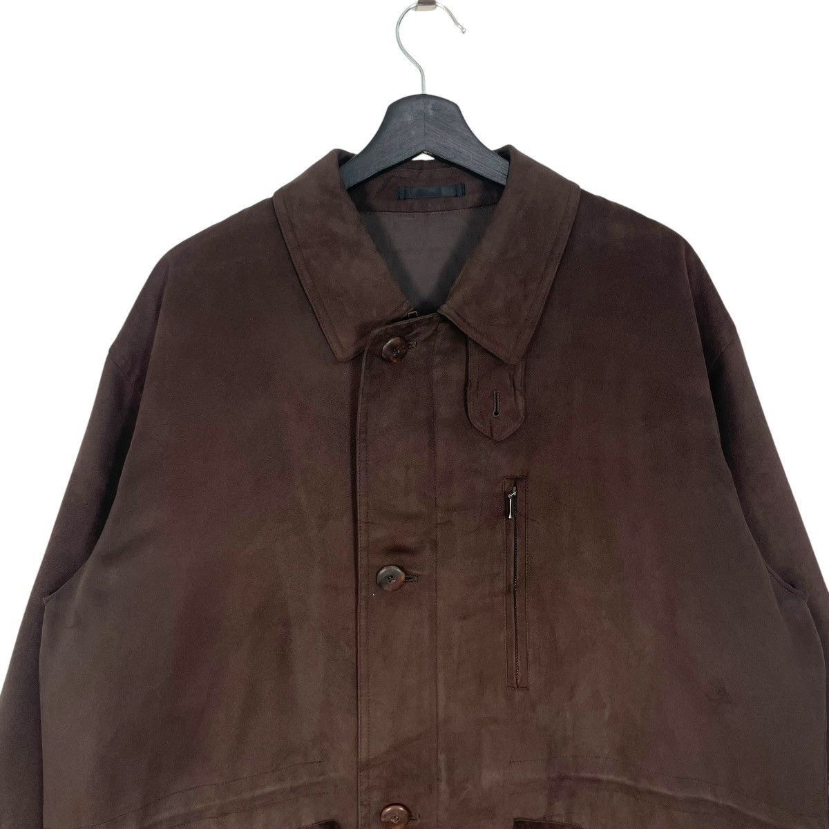 Courreges Vintage Courreges Homme Suede Jacket Core Jacket Button Up Size US L / EU 52-54 / 3 - 7 Thumbnail